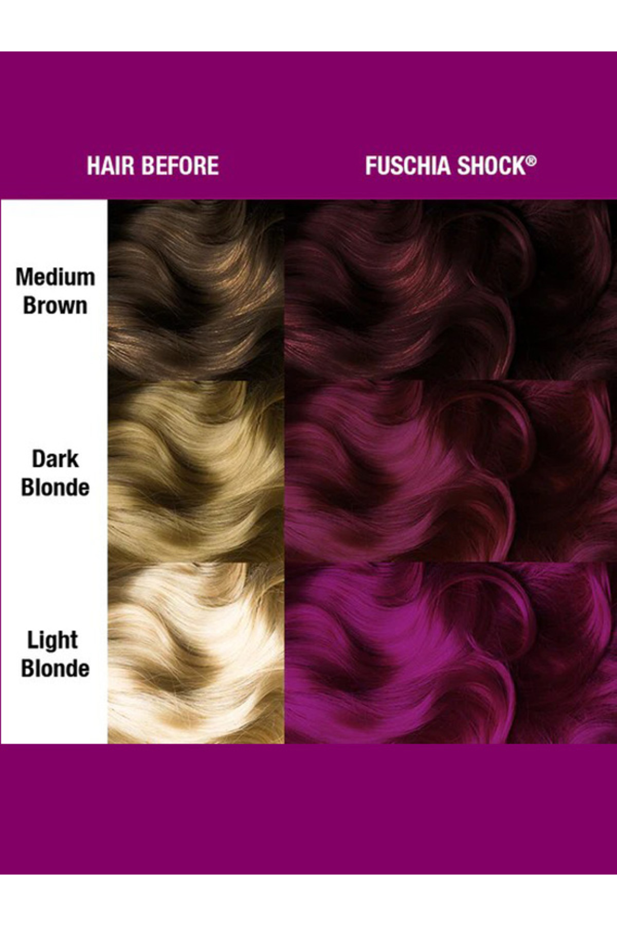 Classic Fuschia Shock Saç Boyası Hcr-11013 — سفید GR-MNCPNC — تصویر 5 از 5