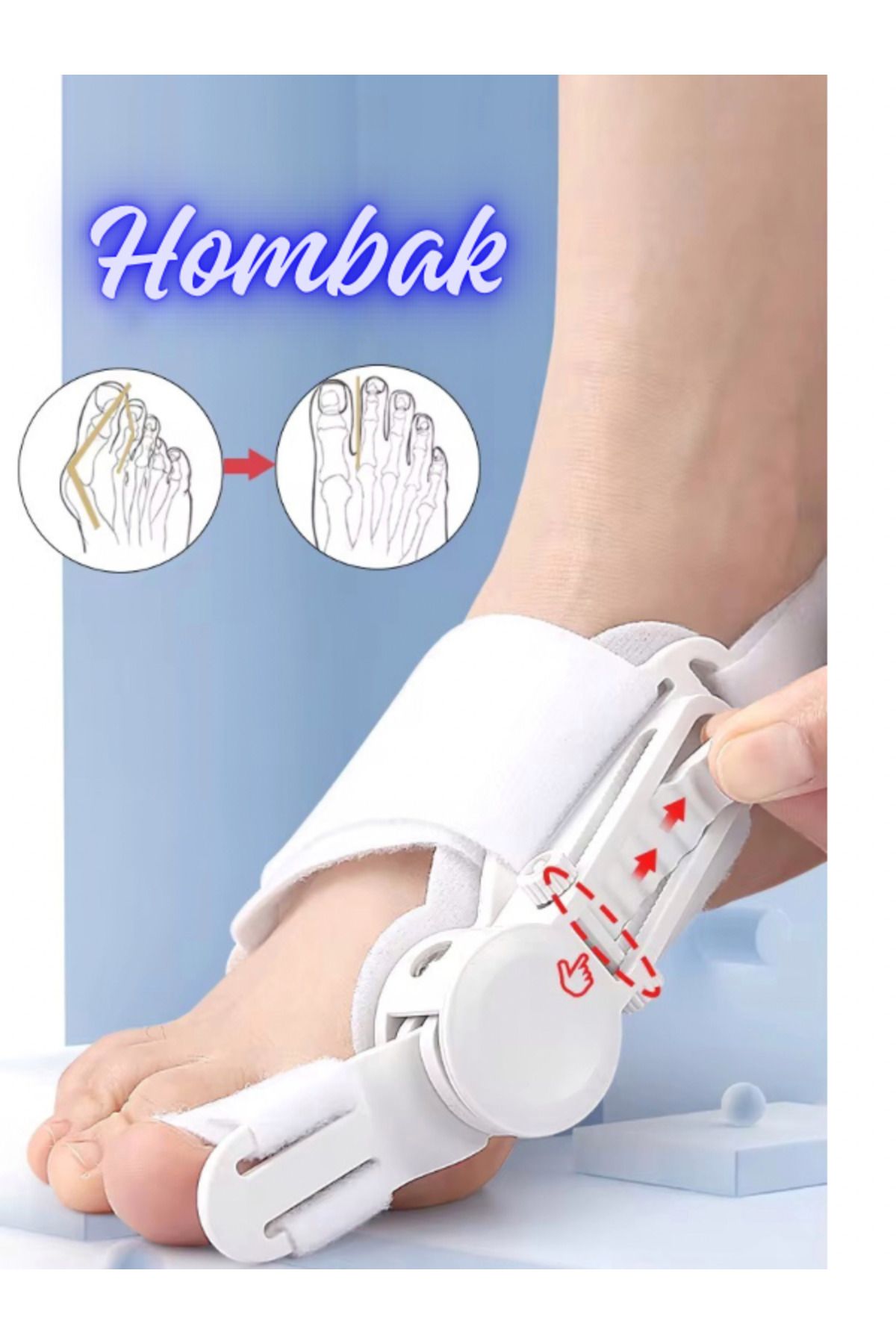 Hombak Kırmed Hallux Valgus Kemik Düzeltici Ayarlı Gece Ateli