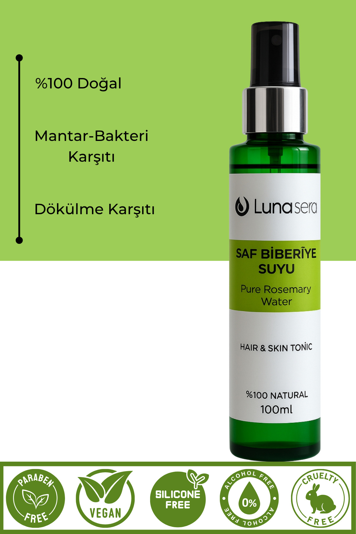 %100 Doğal Saç Ve Cilt Için Saf Biberiye Suyu 100 ml — biberiyesuyu — تصویر 3 از 4