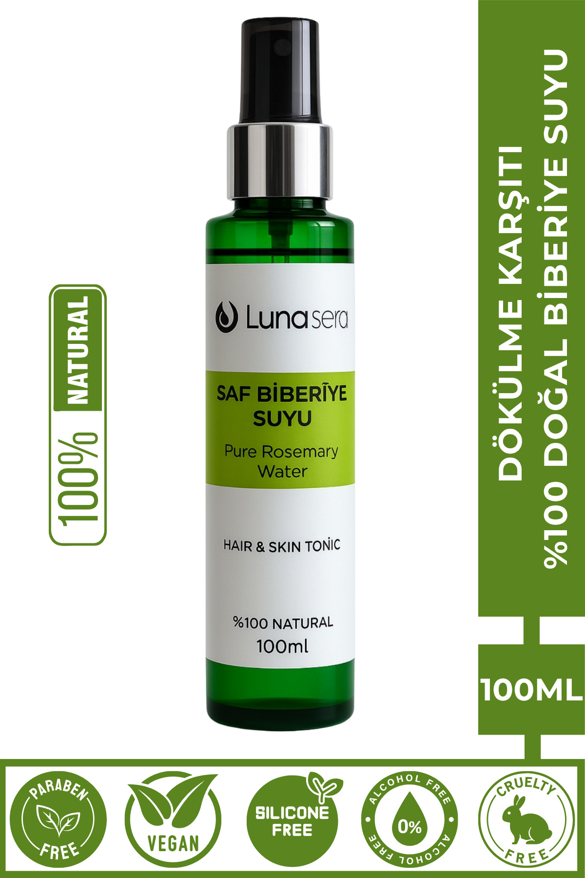 %100 Doğal Saç Ve Cilt Için Saf Biberiye Suyu 100 ml — biberiyesuyu — تصویر 2 از 4