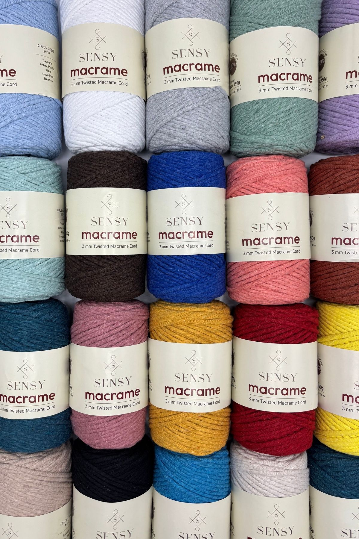 SENSY-Premium Scanned Macrame Scannable Cotton Macrame Rope Macrame Rope Tile 8