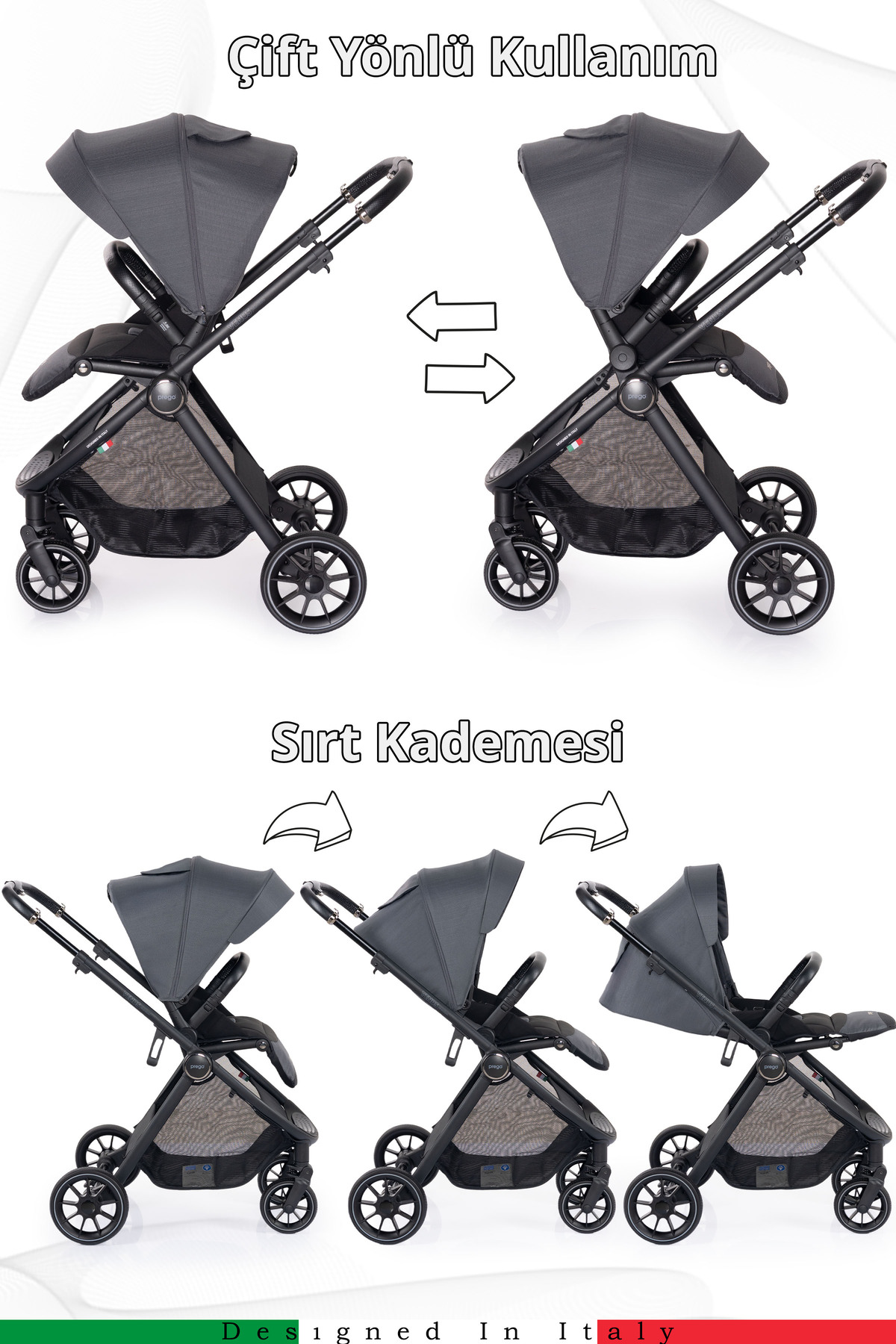 Prego Venüs Premium UV Tenteli Travel Sistem Bebek Arabası fotoğrafı 4 (önizleme)