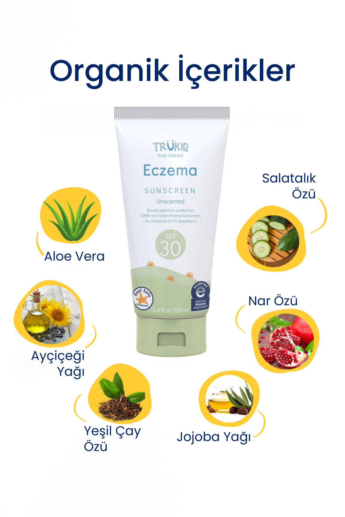 Trukid Spf30 Sunscreen 100 ml - Egzamalı Ciltler Için Güneş Kremi fotoğrafı 4 (önizleme)