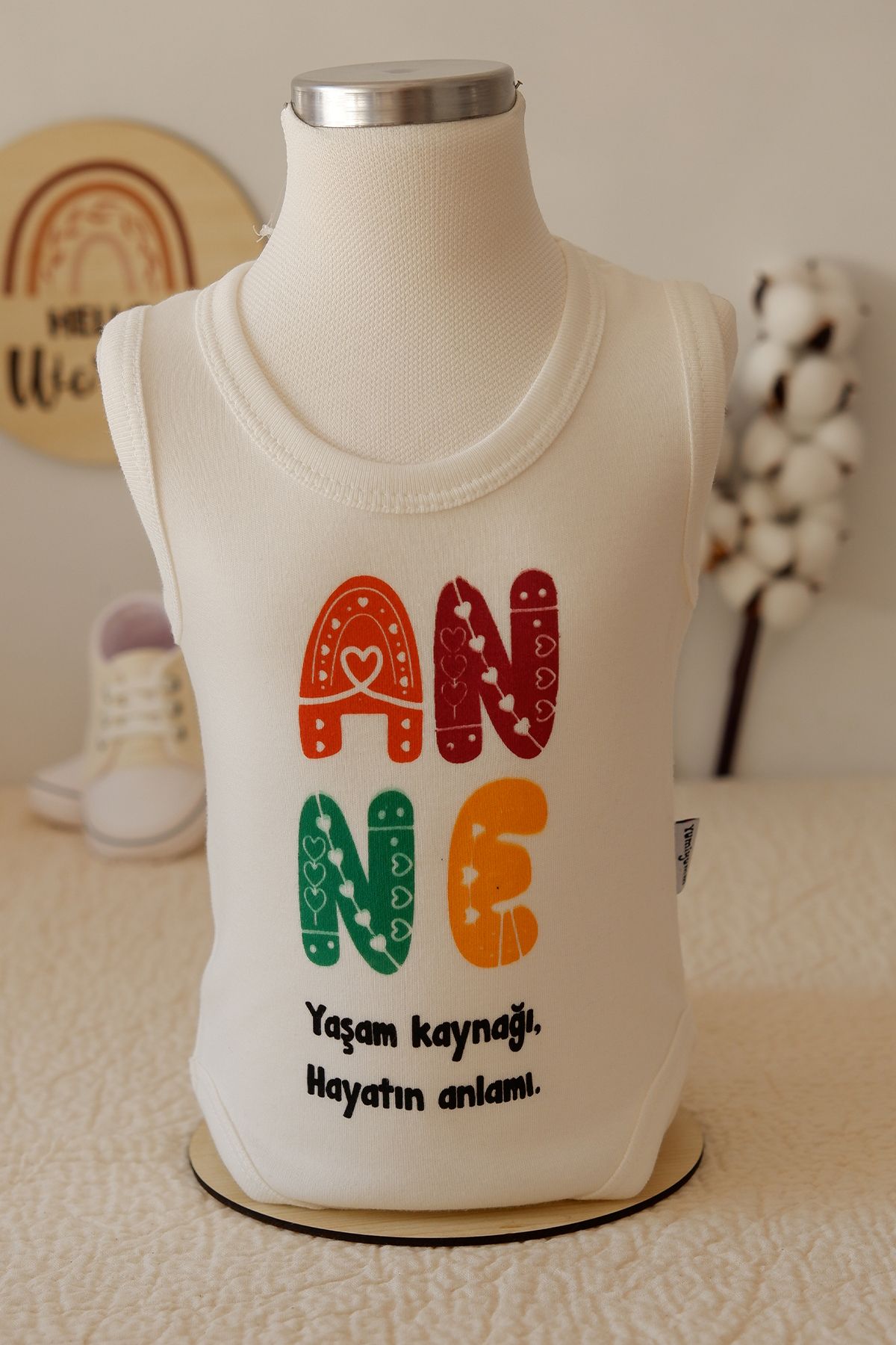 LilJoy Baskılı Bebek Body Zıbın Anne Yaşam Kaynağı %100 Pamuk