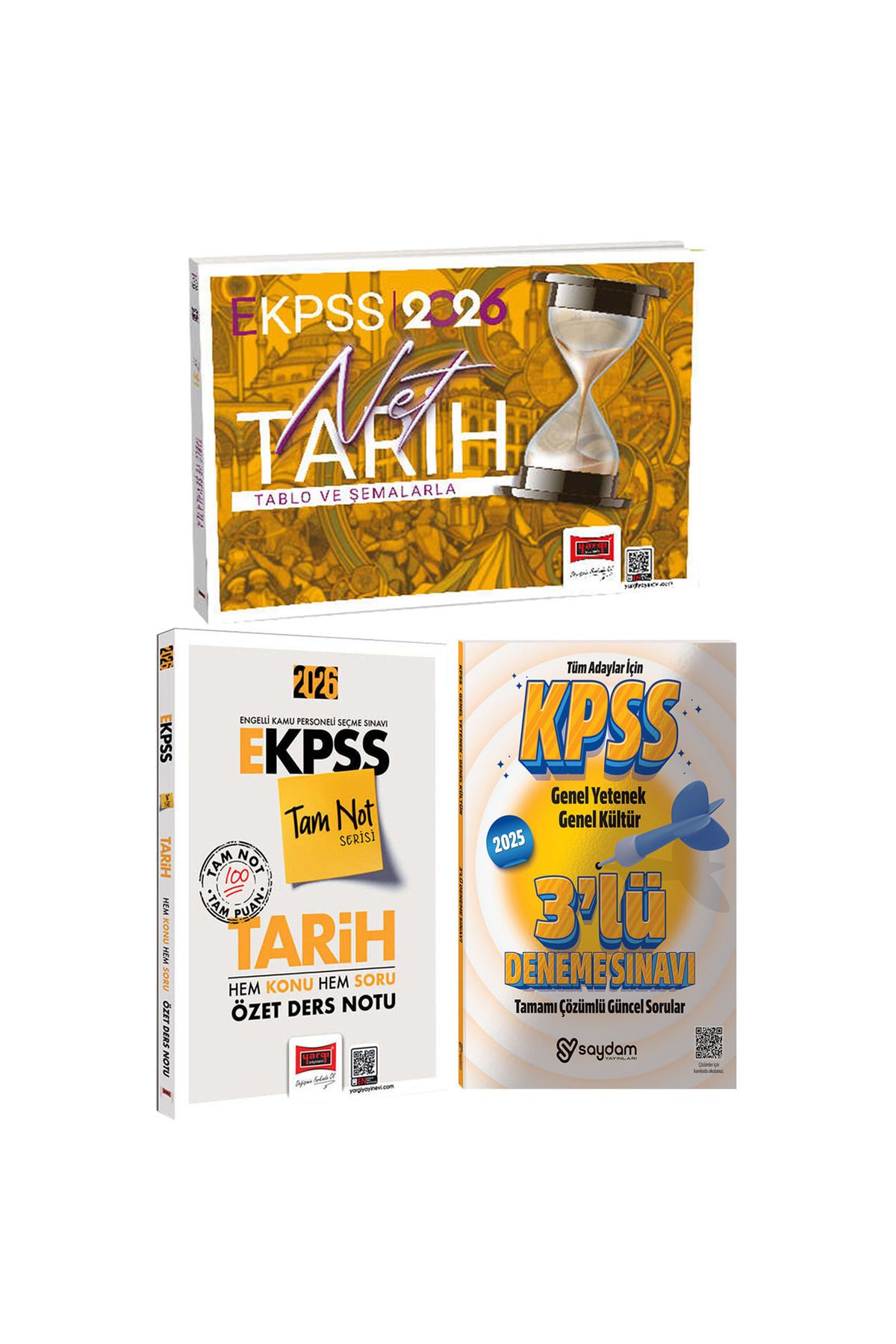 Yargı Yayınları 2026 E-KPSS Tarih Özet Ders Notu-Hem Konu Hem Soru-Akılda Kalan Tablo ve Şemalarla Net Tarih-3Deneme