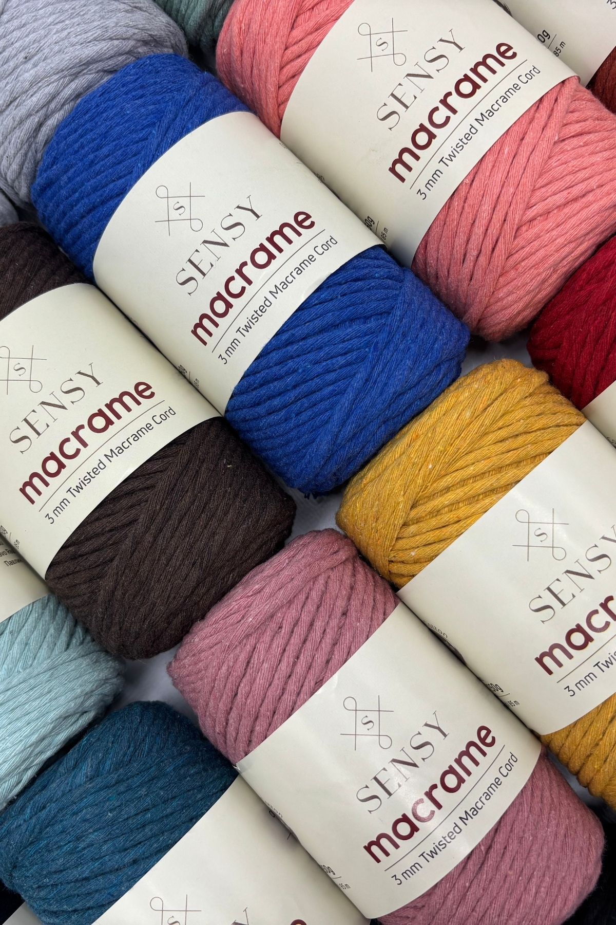 SENSY-Premium Scanned Macrame Macrame Scannable Cotton Macrame Rope Red 6
