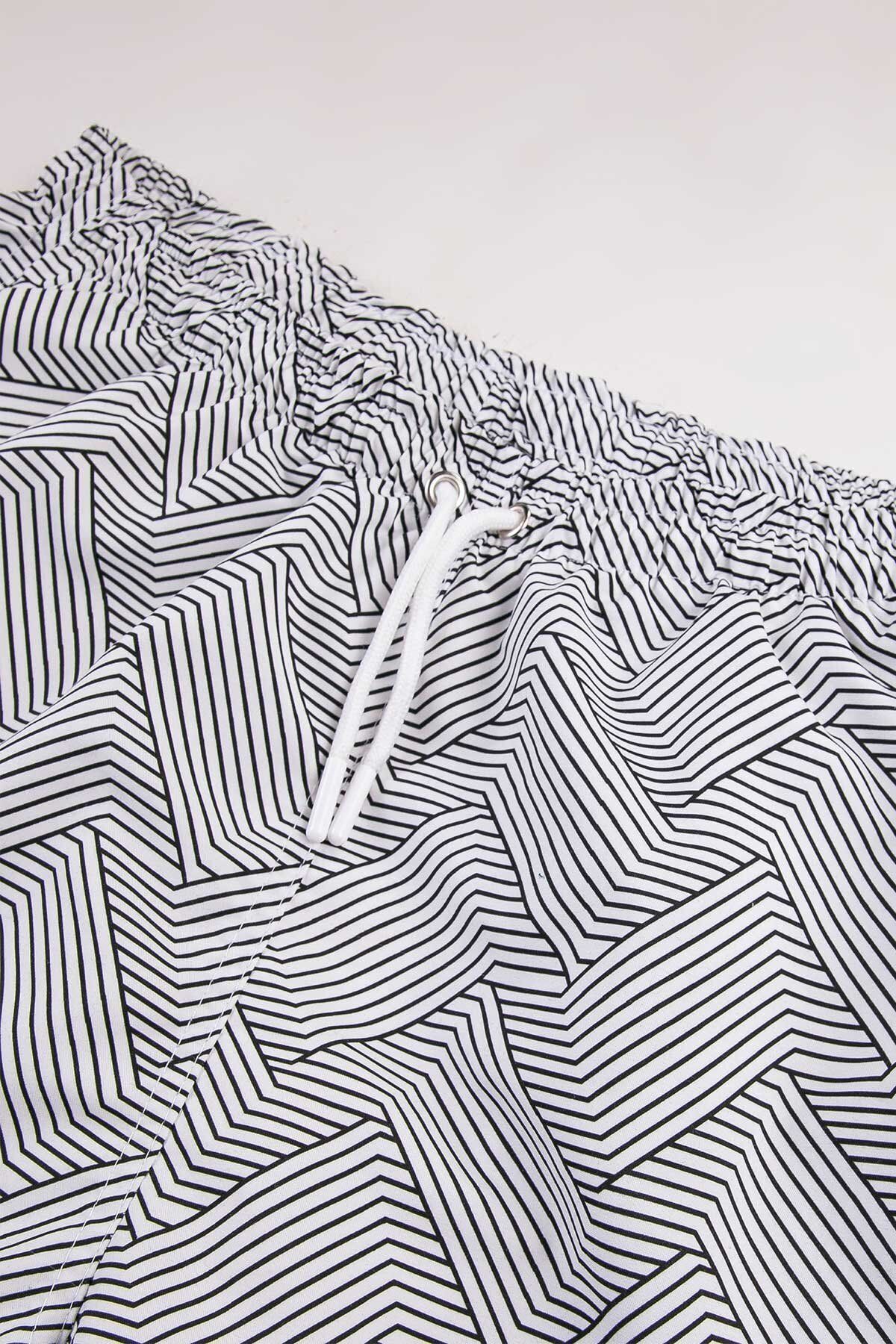 Gold Class Kidswear-Ανδρικό μαγιό White Stripe Water Repellent 3