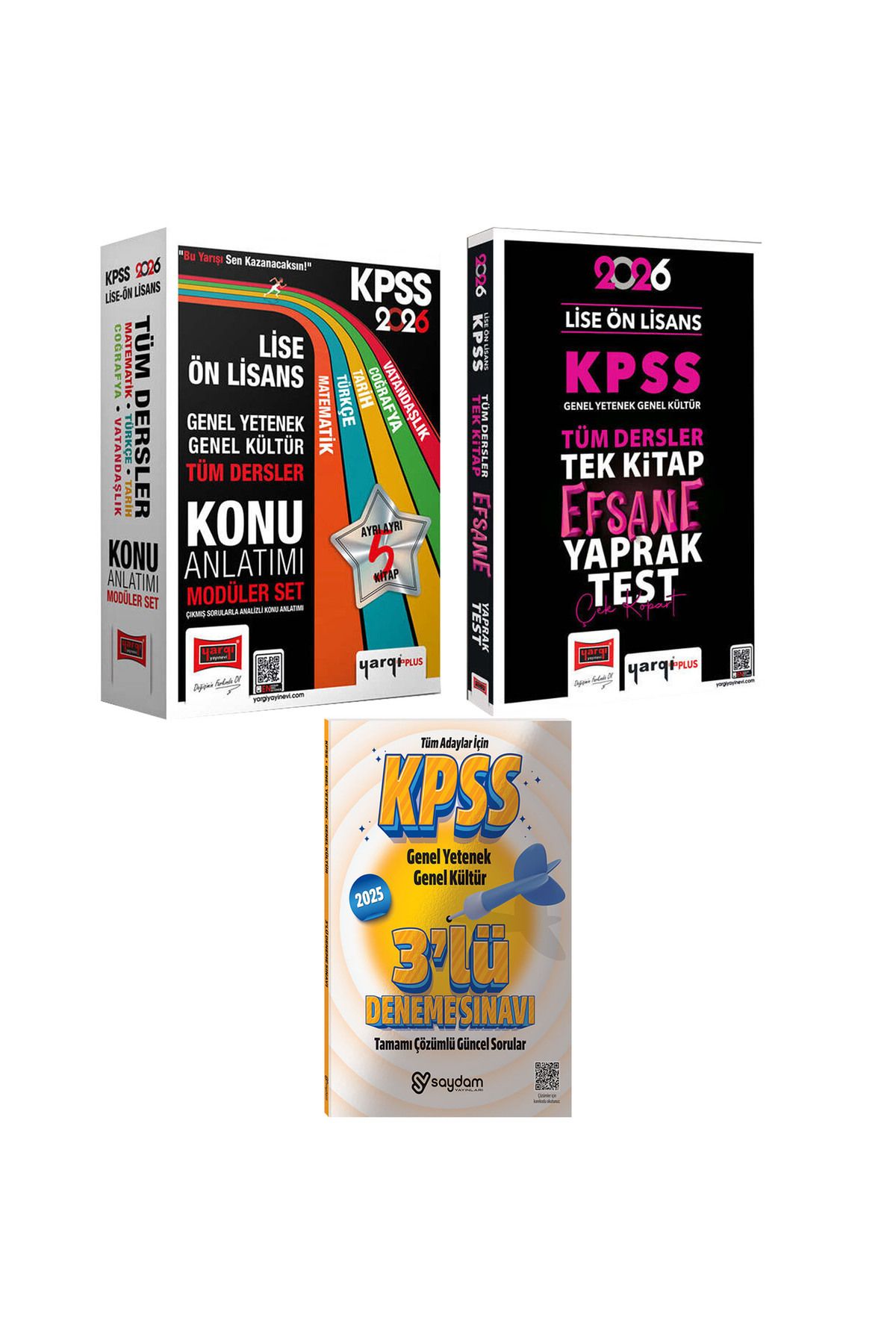 Yargı Yayınları 2026 KPSS Lise Ön Lisans GYGK Tüm Dersler Konu Anlatımı 5Kitap-Efsane Çek Kopart Yaprak Test-3Deneme