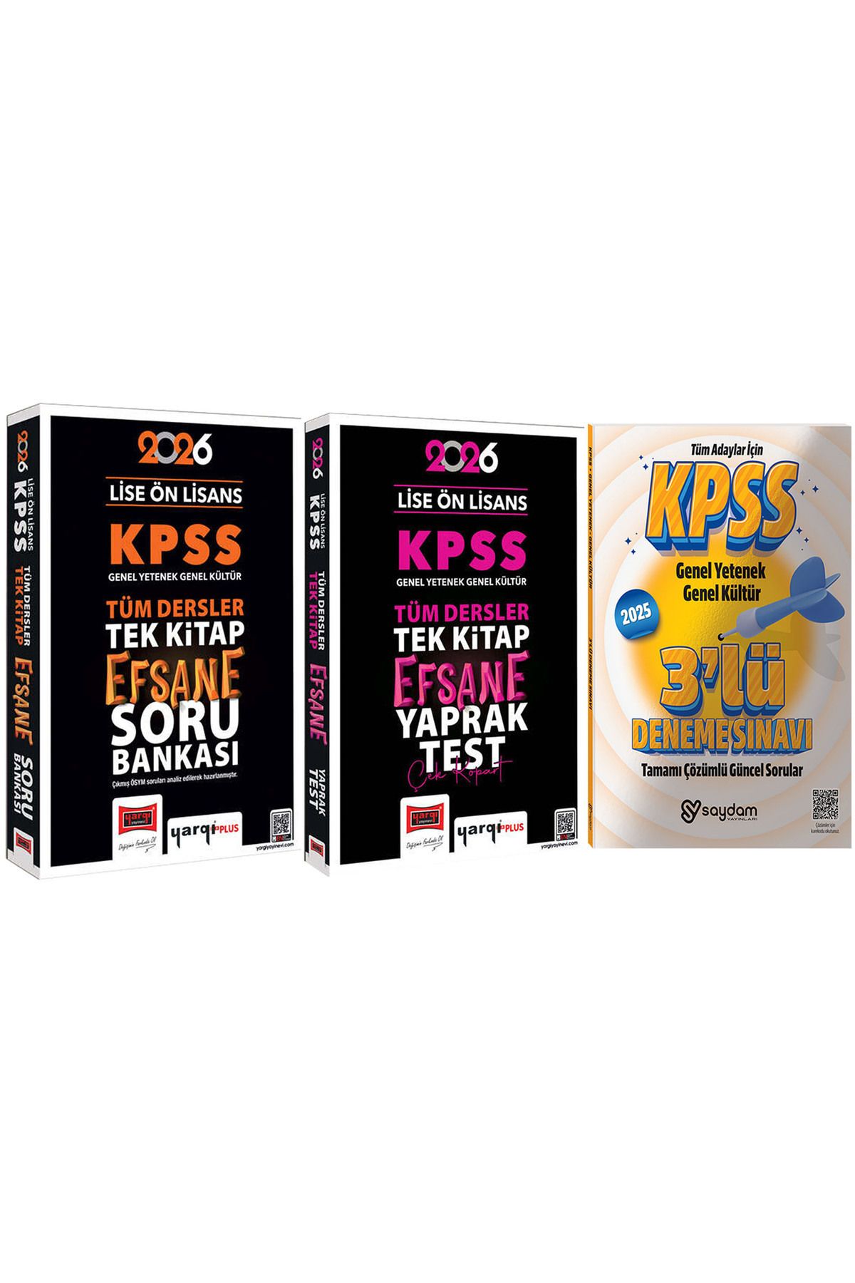 Yargı Yayınları 2026 KPSS Lise Ön Lisans GYGK Tek Kitap Efsane Soru Bankası(640 Sayfa)-Çek Kopart Yaprak Test