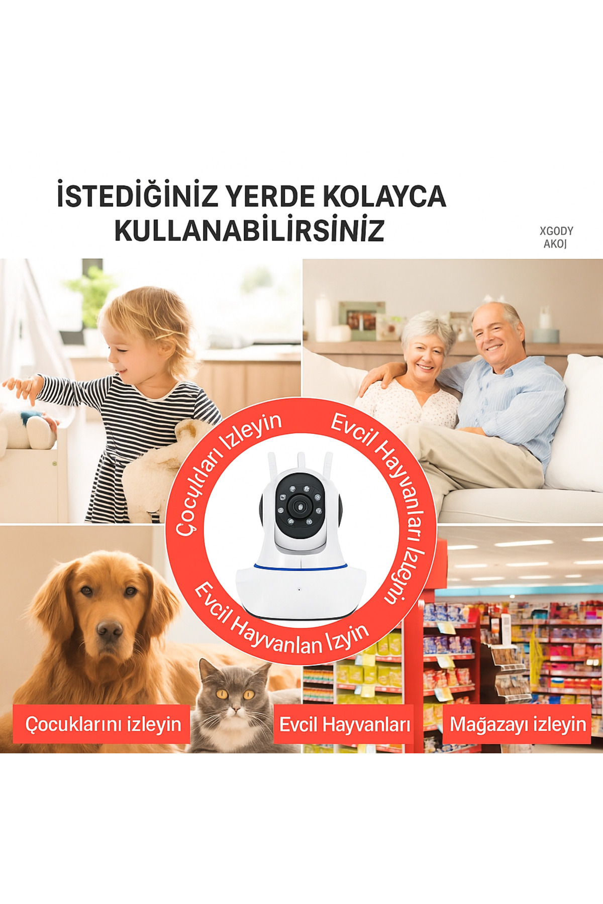 BLUE İNTER Gece Görüşlü Hd 360 Derece Wifi Ip Bebek Kamerası fotoğrafı 6 (önizleme)