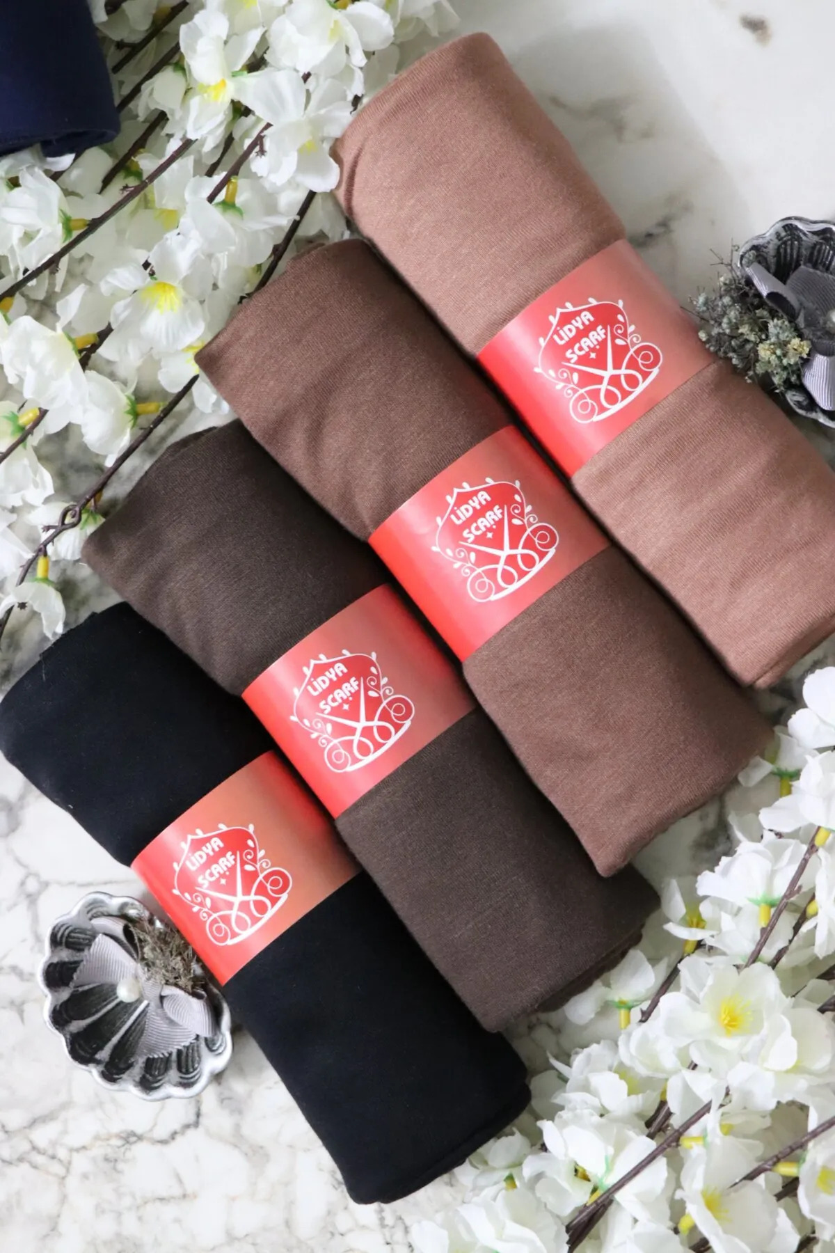 Soft Textured Combed Cotton Shawl Set of 4
