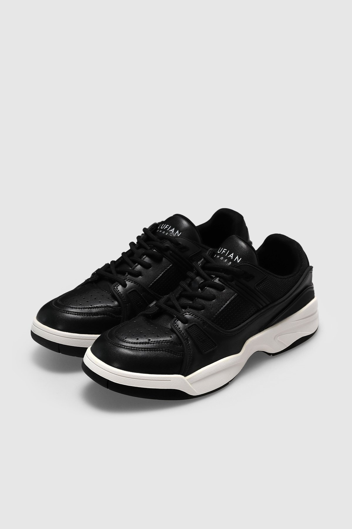 Lufian  111230266 Randy Sneaker Erkek Deri Ayakkabı SİYAH - Görsel 6