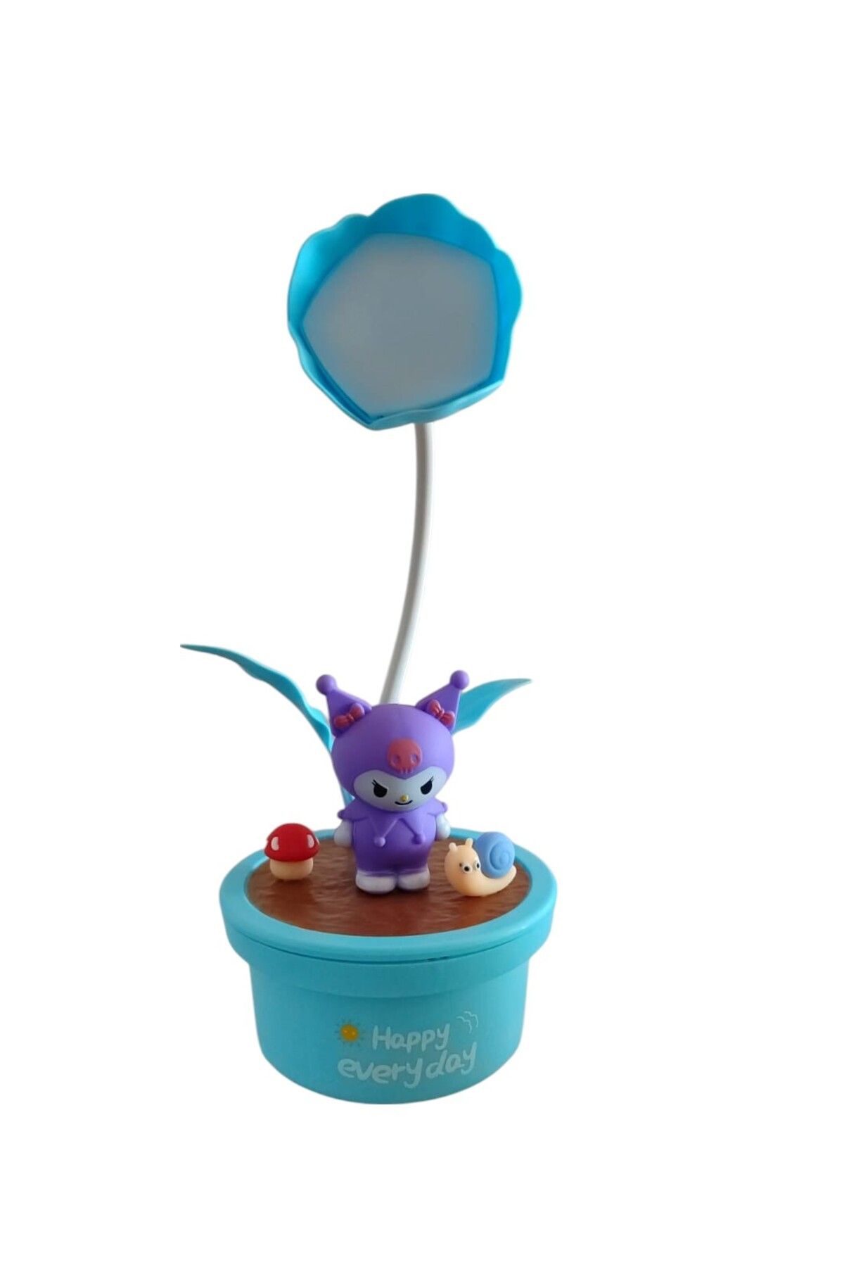 FAMEMUS ACCESSORY Sevimli Kuromi Karakterli LED Gece Lambası – Çiçek Tasarımlı Masa Lambası – Dekoratif Işık