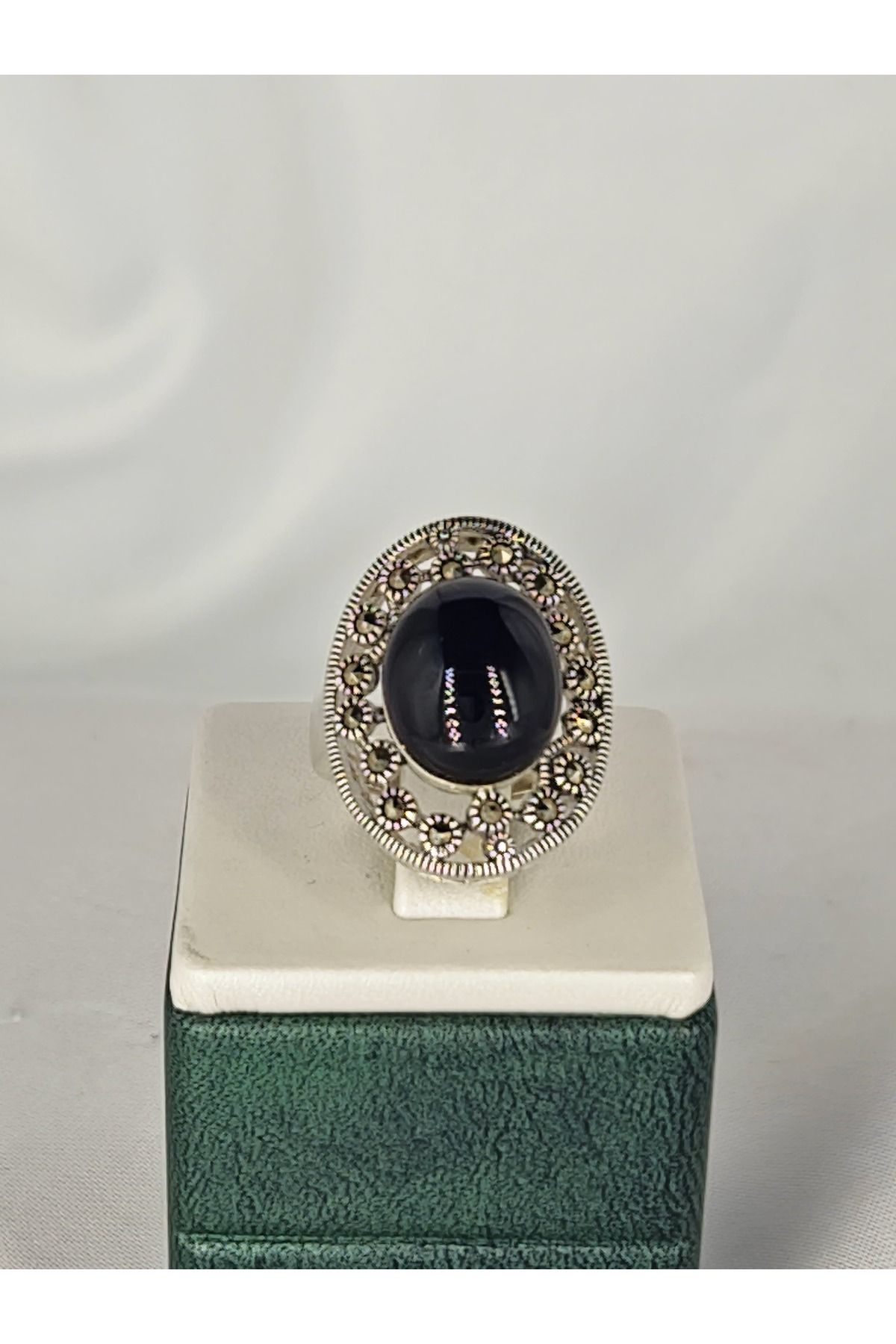 collawood Obsidyen taşlı Gümüş Yüzük