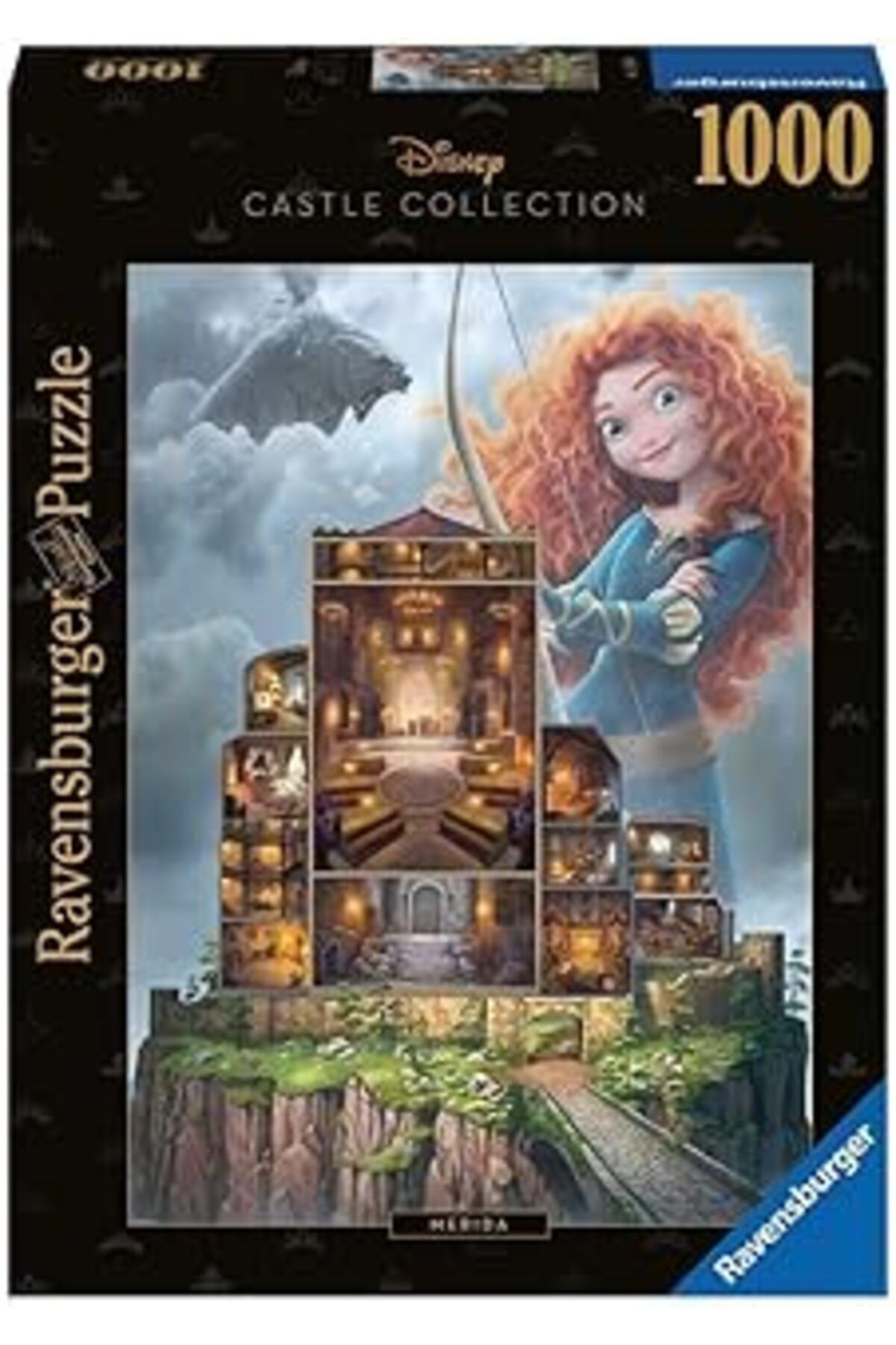 Pazarcan Ravensburger Disney Kalesi Koleksiyonu: Merida Yetişkinler Için 1000 Parça Yapboz | Benzersiz Softc