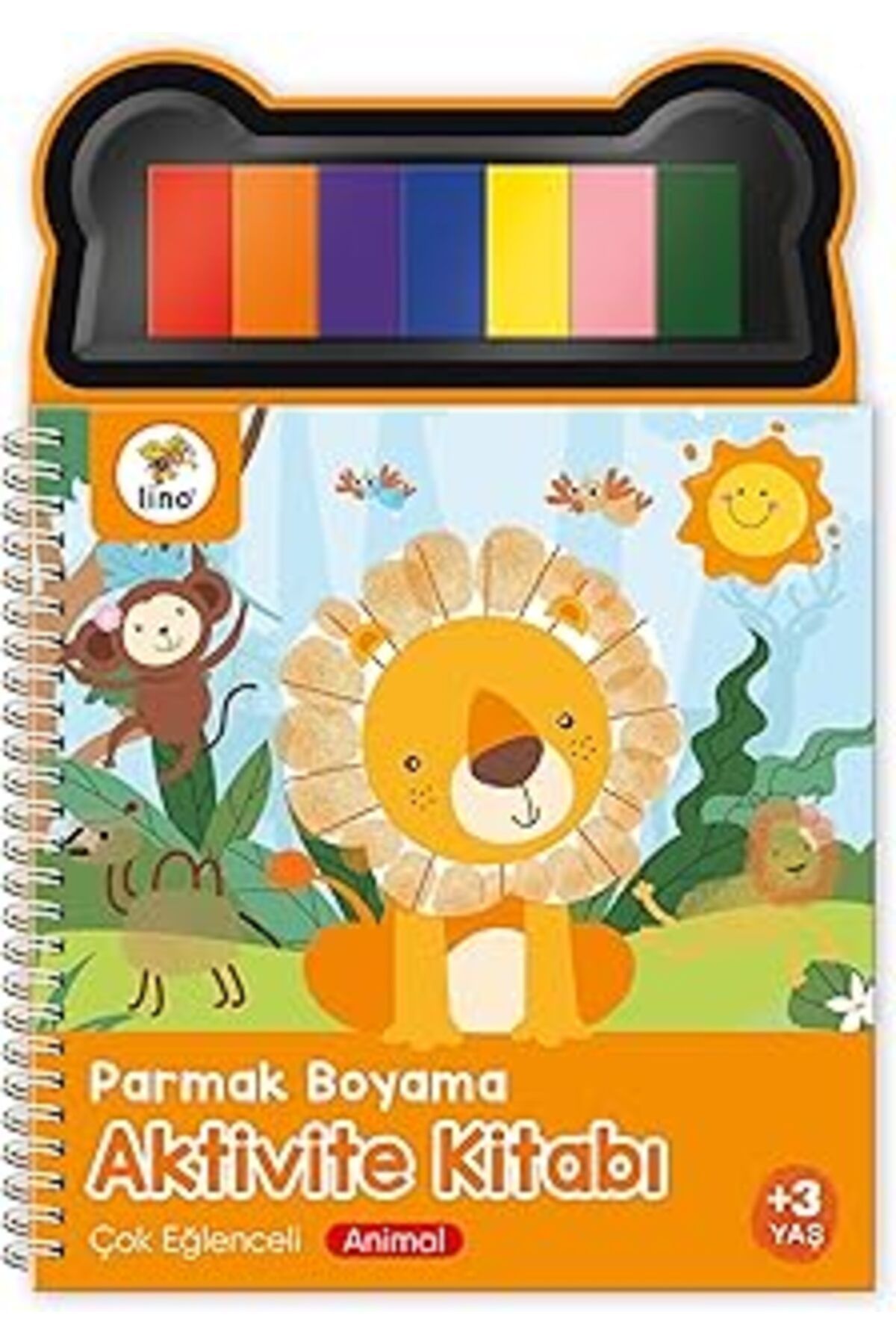 Qedii Lino Parmak Boyama Aktivite Kitabı Hayvanlar