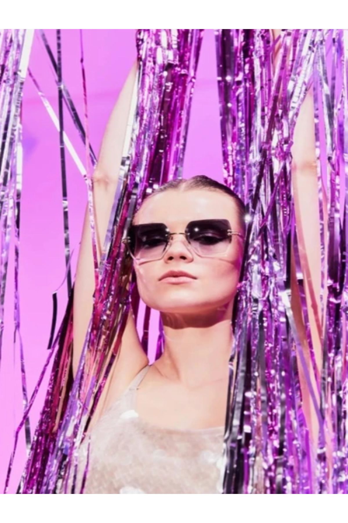 GİZEMLİMODA Altın Purple Kadın Güneş Gözlüğü