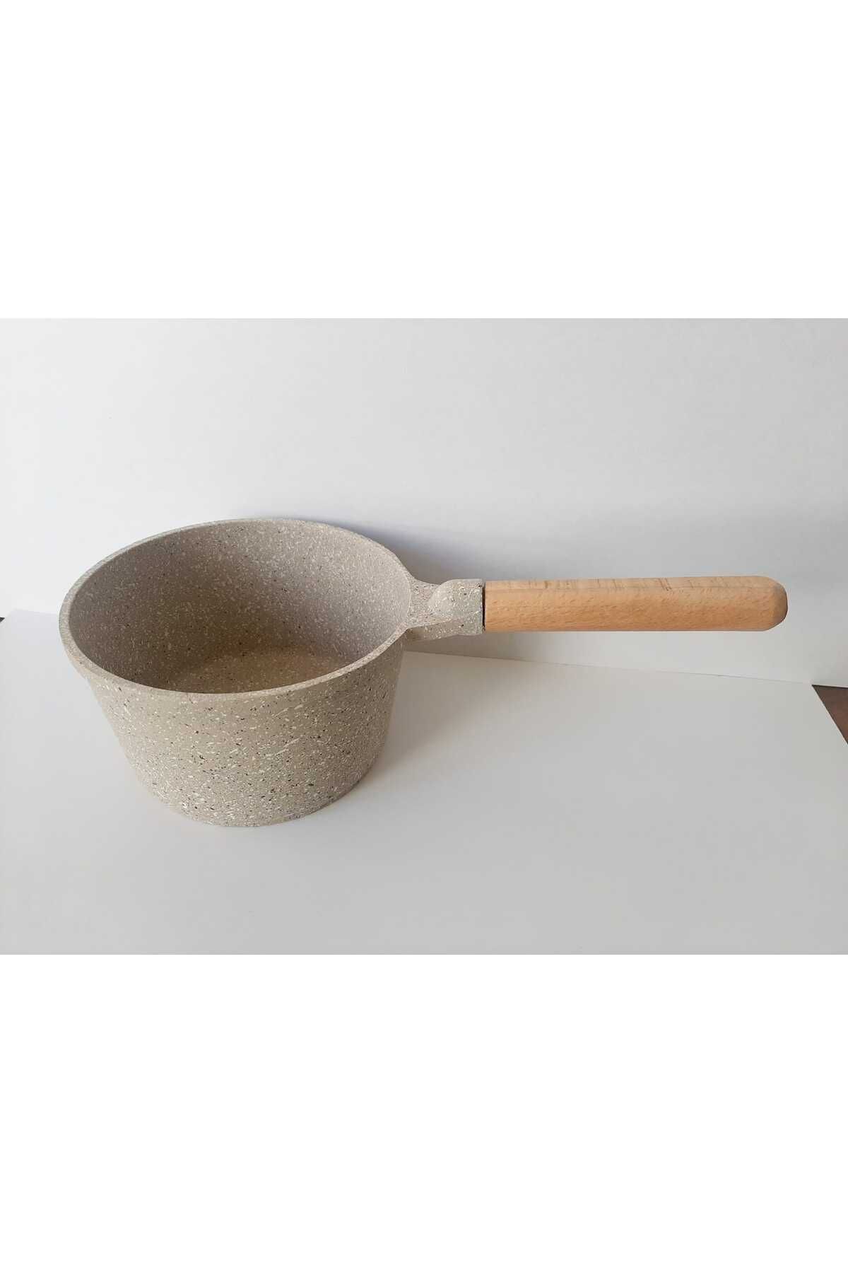 bir sürü eşya pak market Yanmaz Yapışmaz 14cm Teflon Sosluk Sütlük Kaçerola Lavonni Neptün (Siyah/ Gri/ Kapuçino)