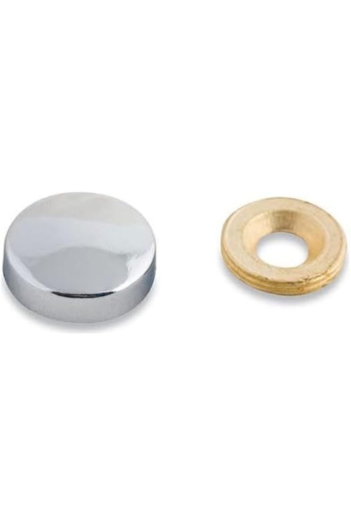 Mu Art Ahşap Dekoratif Vida Kapağı Parlak Krom 25Mm - 10 Adet
