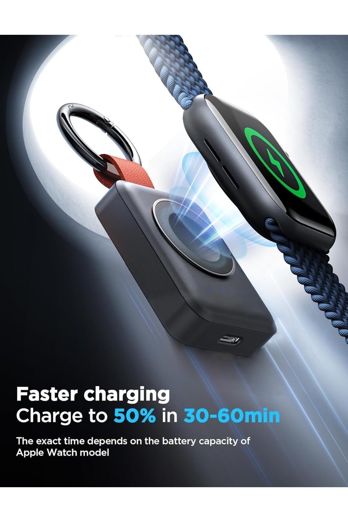 DESERT SPARK 1800mAh 2.5W Kablosuz Manyetik iWatch Şarj Cihazı Güç Bankası
