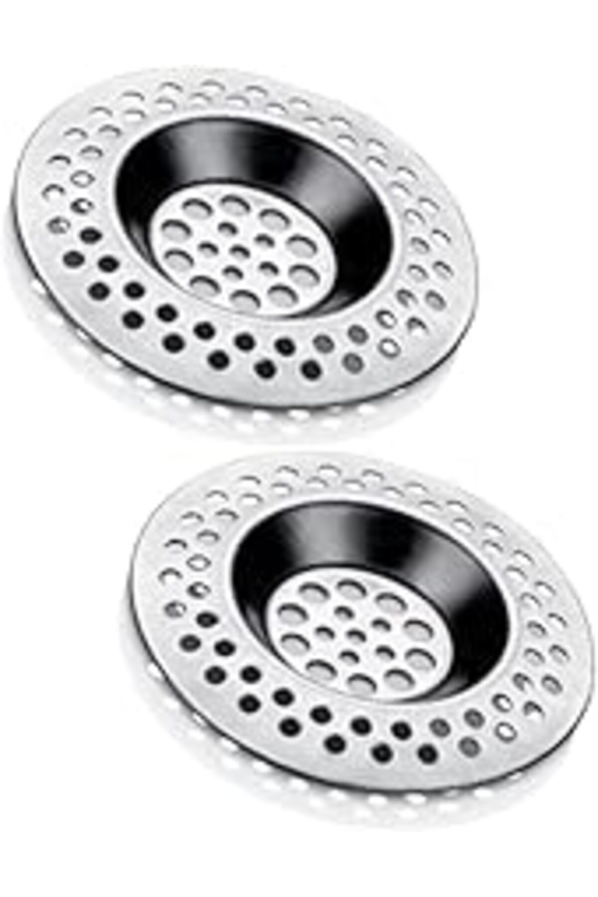 Pazarcan 2 Adet Paslanmaz Metal Yuvarlak Mutfak Lavabo İçi Gider Süzgeç Gider Tıkanıklığı Önleyici Pratik Sö