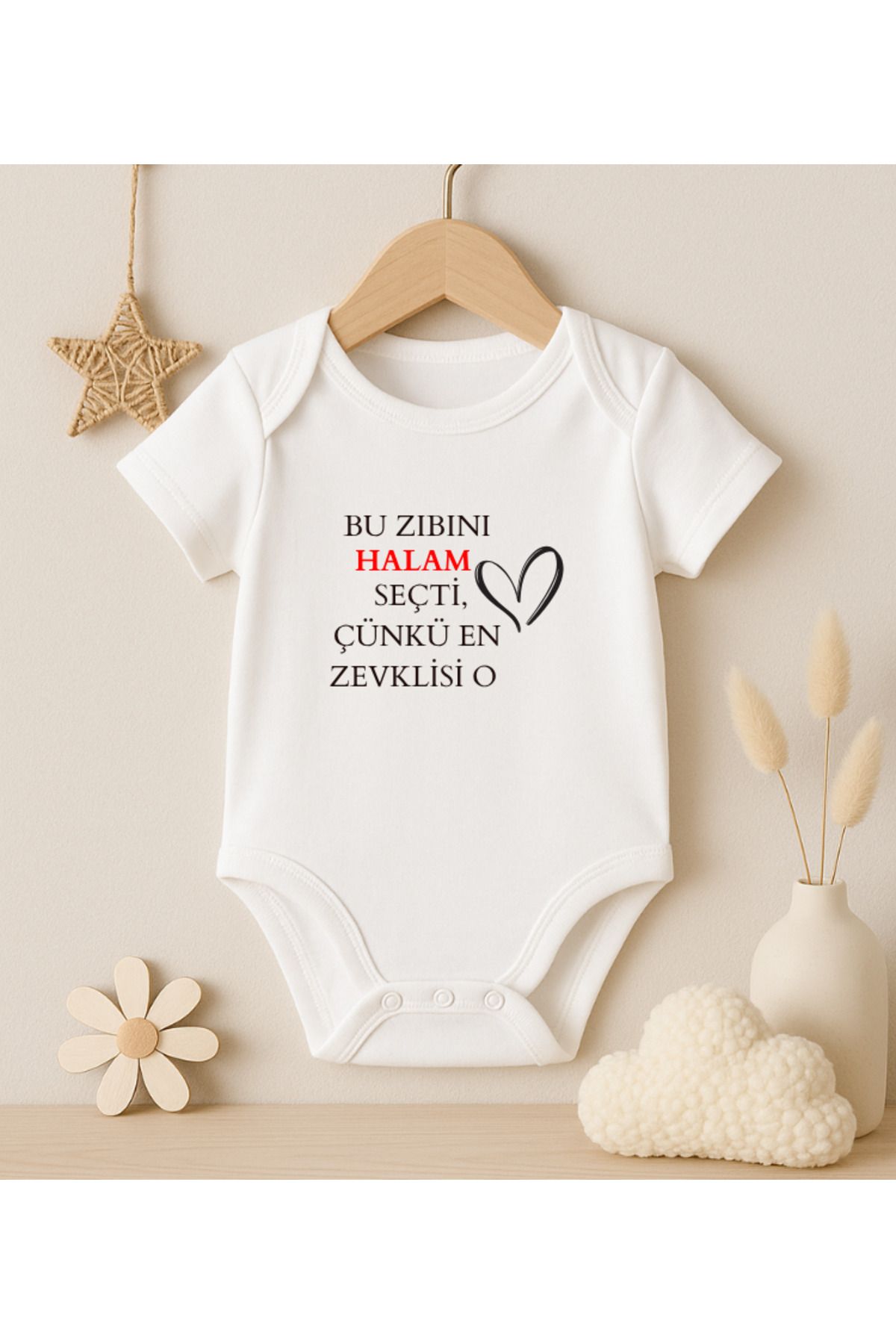 MODAT Bu Zıbını Halam Seçti Çünkü En Zevklisi O Yazılı Baskılı Bebek badi zıbın