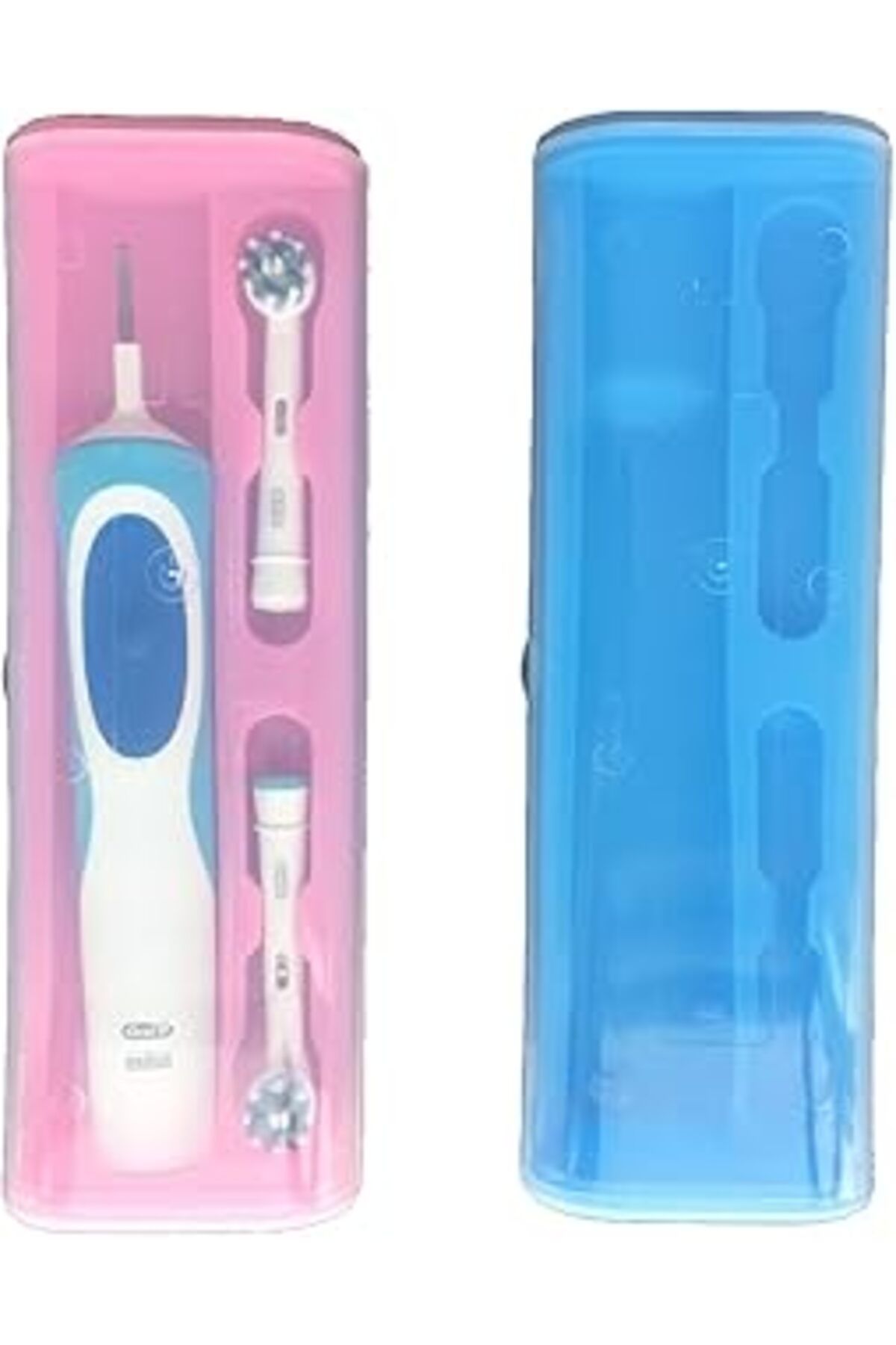 TBSProjects Kyver Şarjlı Diş Fırçaları Ile Uyumlu Makine Ve Başlık Tutucu Seyahat Kutusu (Pembe)