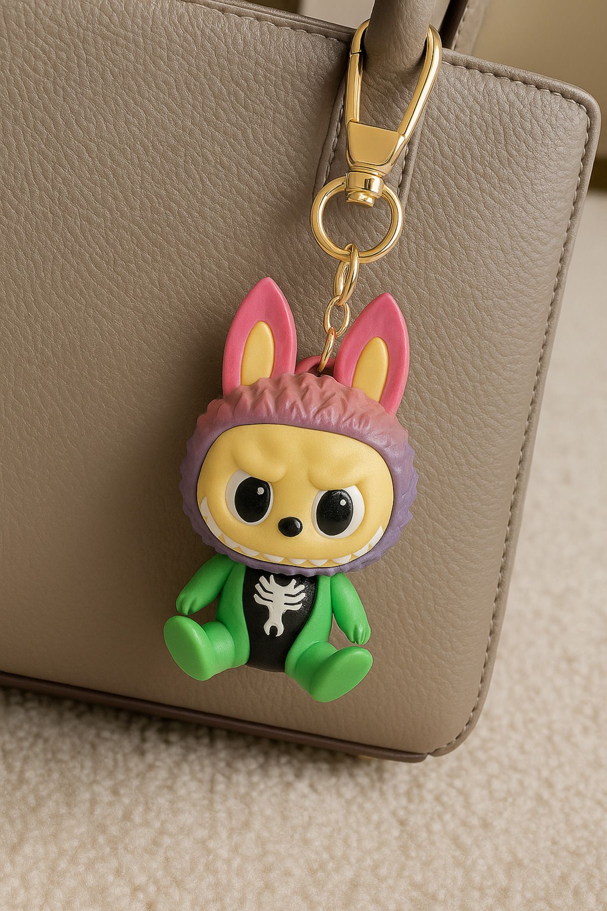 expreshediye Labubu Oyuncak Bebek, Rainbow Labubu Charm, Gökkuşağı Labubu Çanta Süsü Hediye