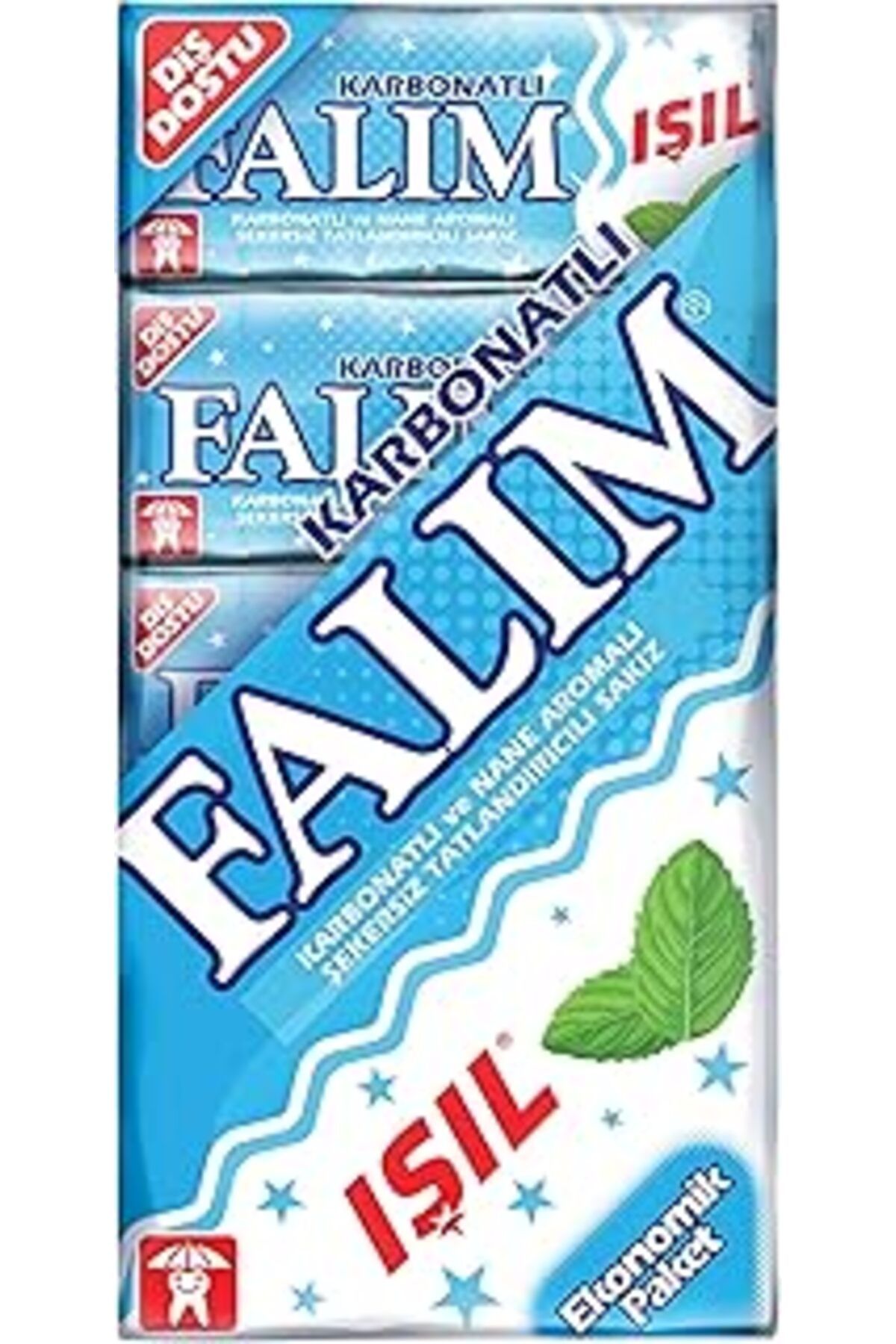 TBSProjects Falim 5'Li Paket Işıl Karbonat Ve Nane Aromalı Şekersiz Sakız 40 Gr - 80 Adet