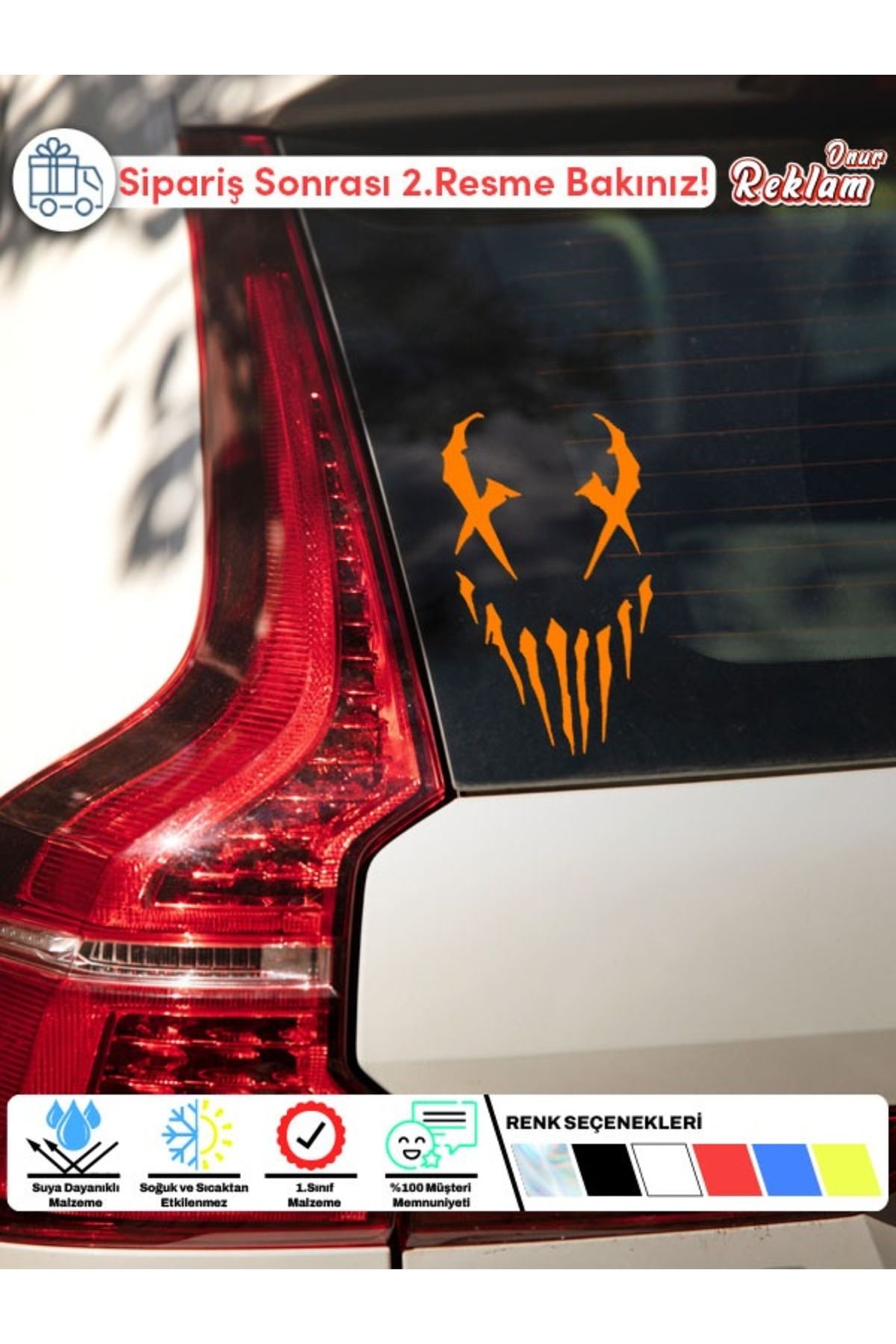 Onur Reklam X Gözlü Gülüş Sticker – Araba Camı Etiketi