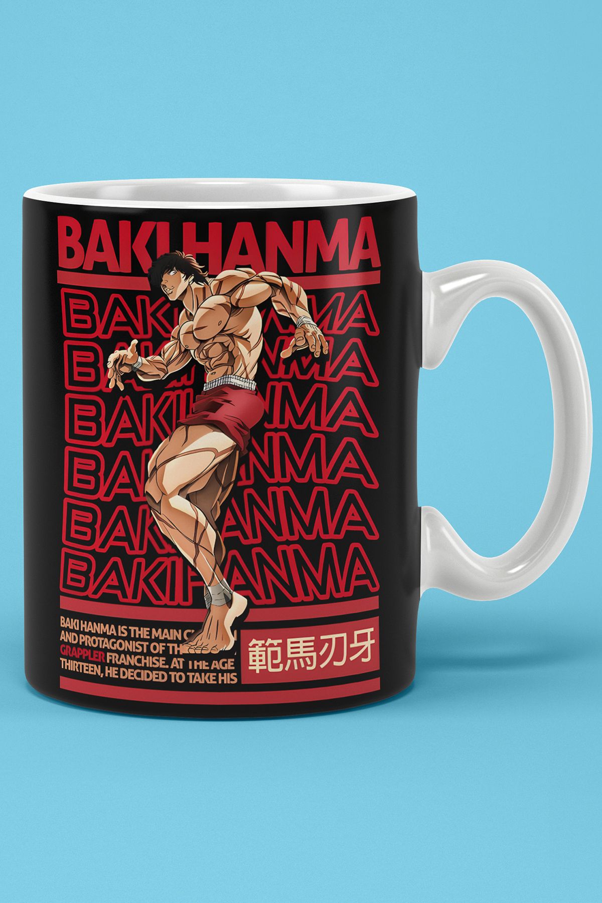 BİBANAPROMOSYON Anime Baki Hanma Baskılı Kupa Bardak