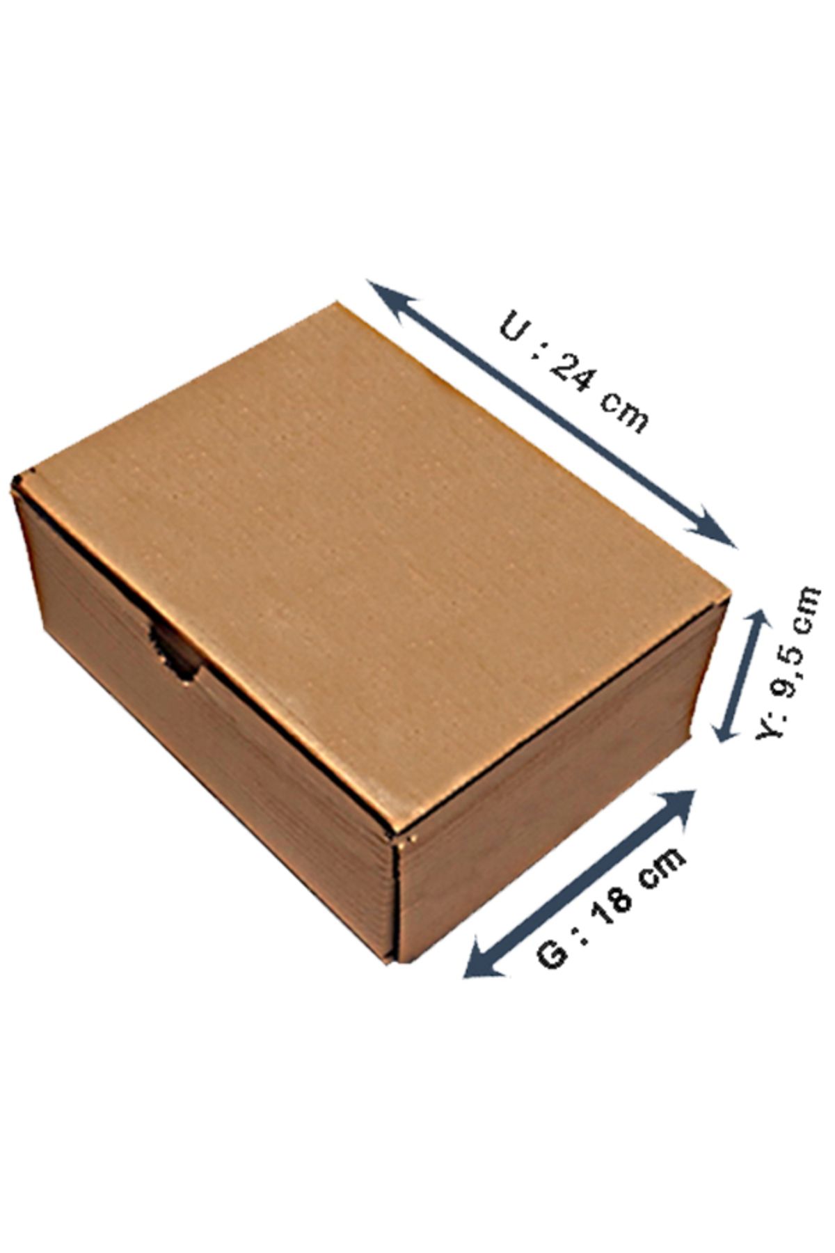 kutucum Orta Boy Kilitli Kraft Kutu 24x18x9.5 cm Gönderim ve Hediye Kutusu