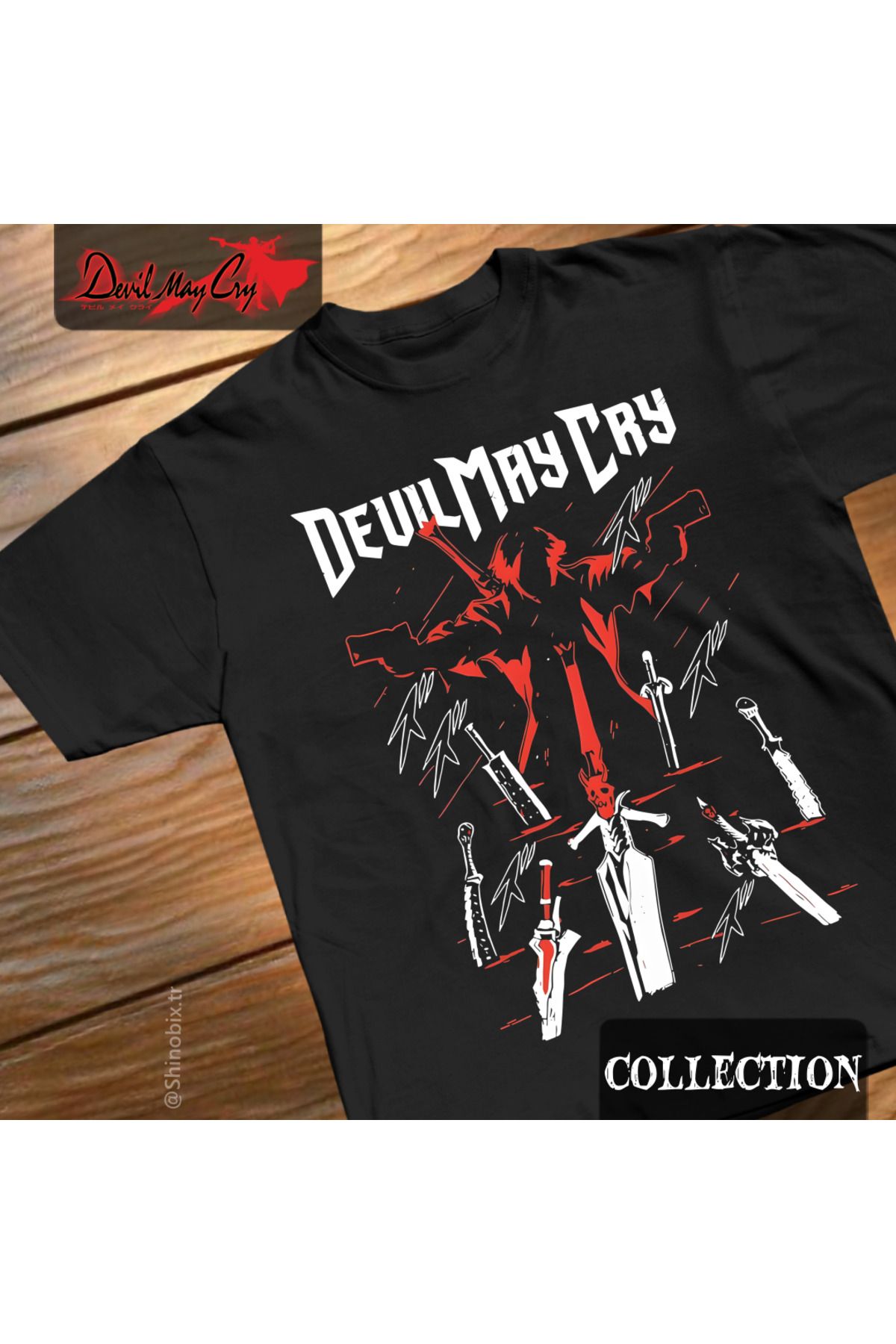 SHINOBIX Devil May Cry Dante Must Die Oversize Baskılı T-Shirt