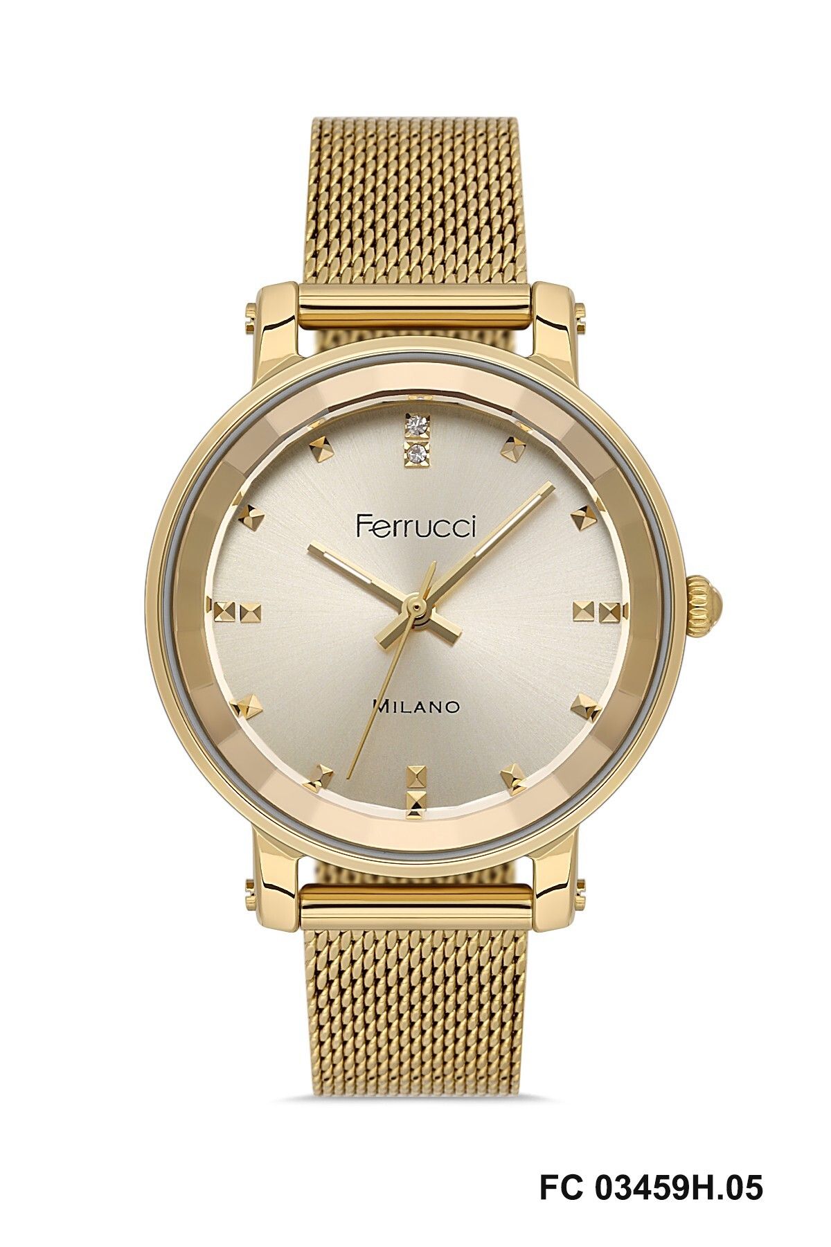 Ferrucci Gold Renk Kadın Kol Saati ve Bileklik