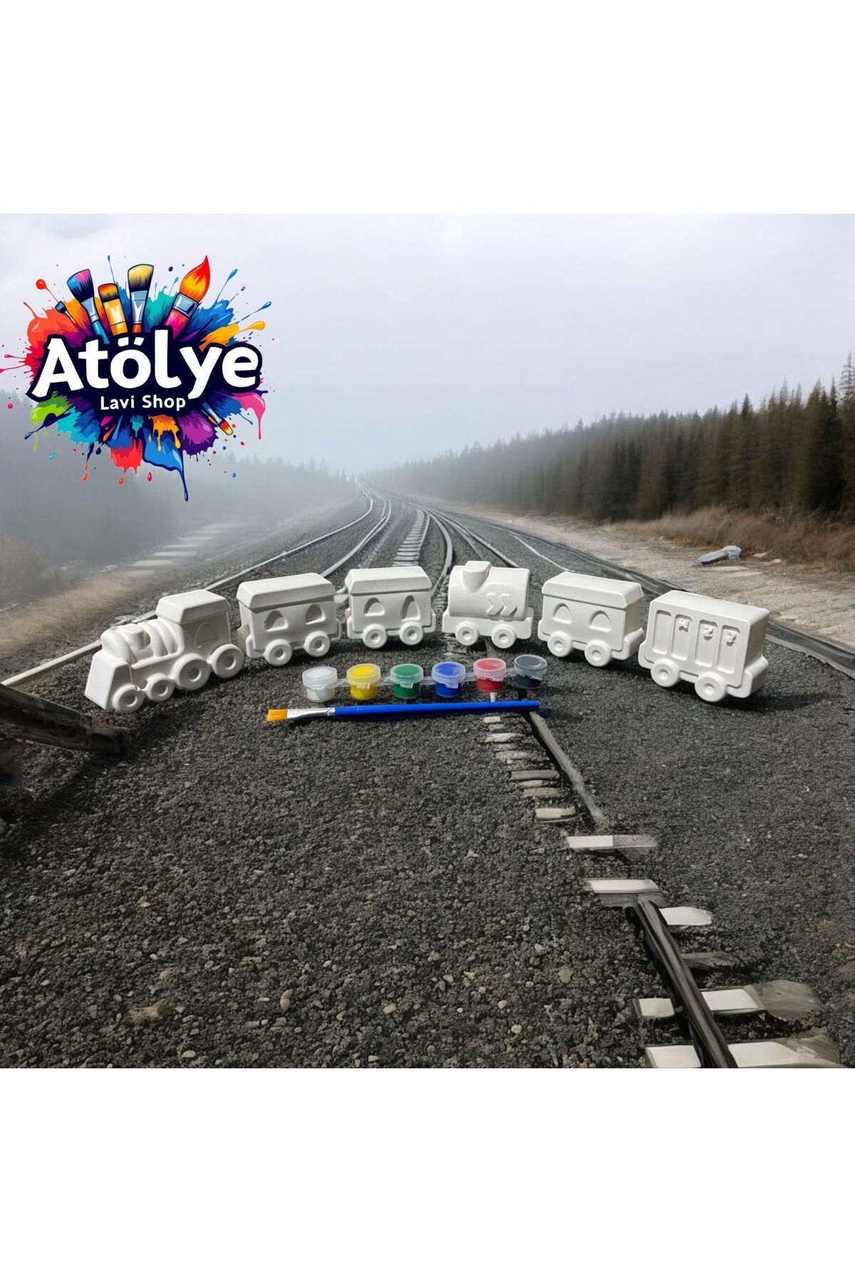 Atölye Lavi Shop TREN 6'LI SET ANNE ÇOCUK ETKİNLİK SETİ