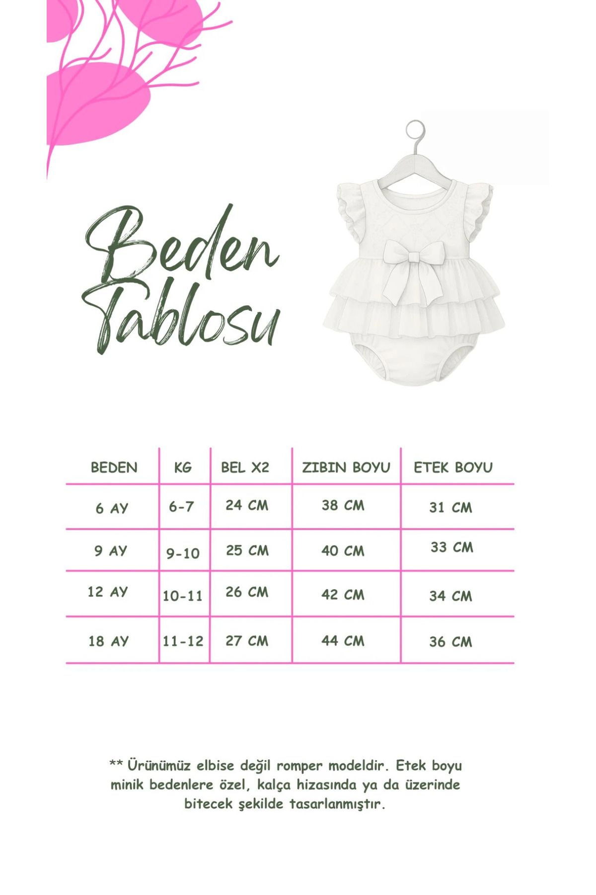 aysskids Ada Kız Bebek Romper