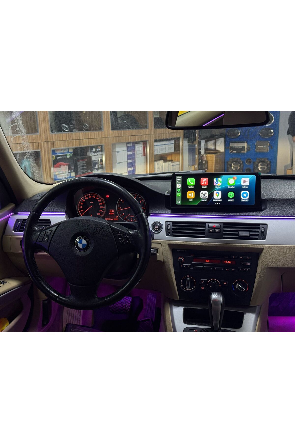 Carnavi BMW 3 SERİ E90-E92-E93 TORPİDO ÜSTÜ YENİ TİP NBT EKRAN 4+64GB RAM