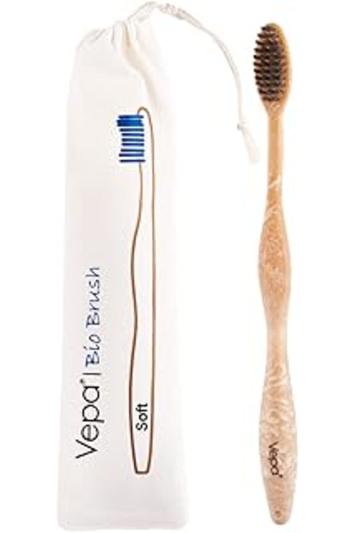 Pazarcan Vepa Elite Bio Ahşap Diş Fırçası Bez Ambalaj