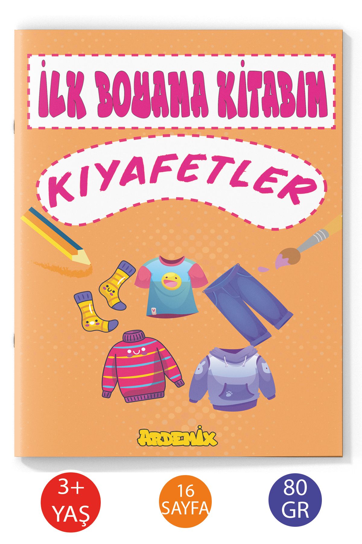 Ardemix İlk Boyama Kitabım Kıyafetler 16 Sayfa 80 Gr