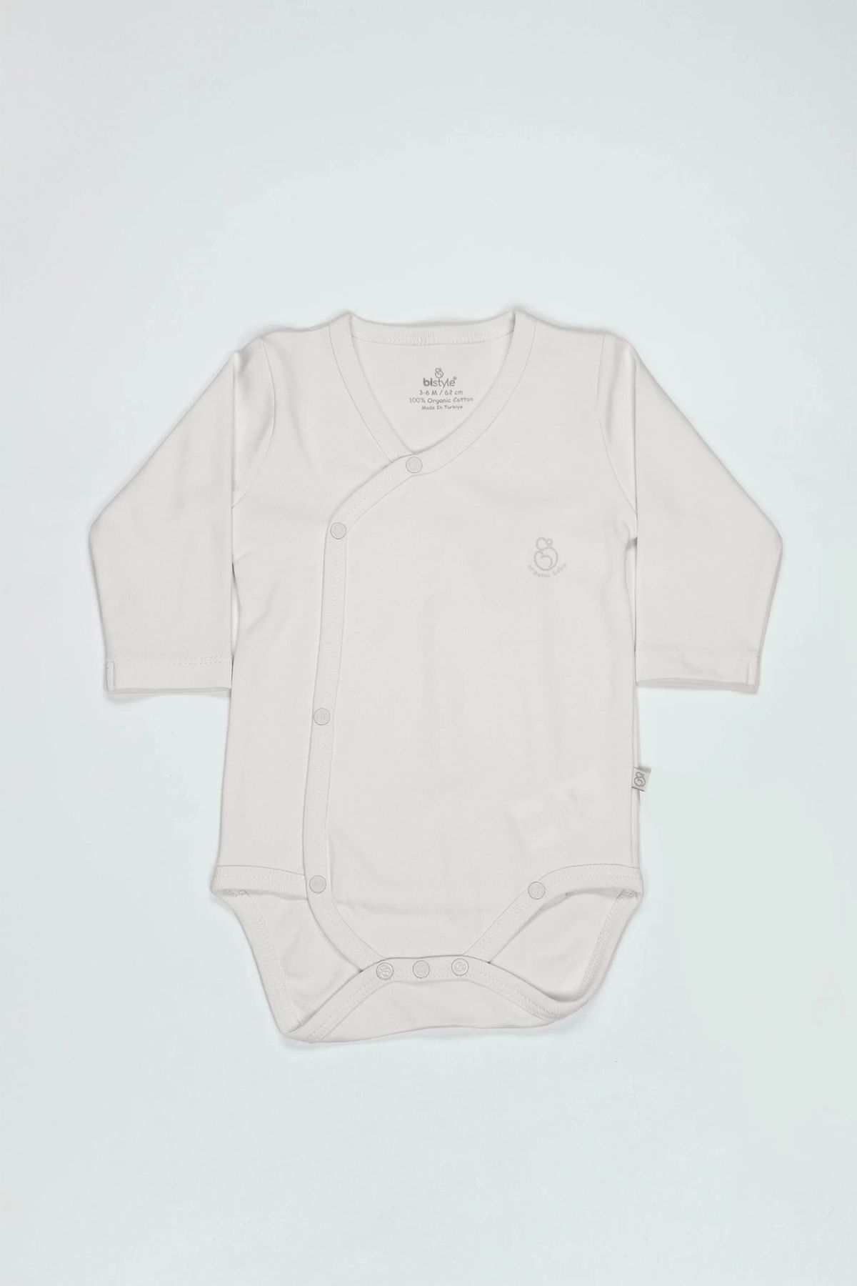 Akm Life Organik Natural Basic Style Kruvaze Uzun Kol Body Bs17102 Ekru