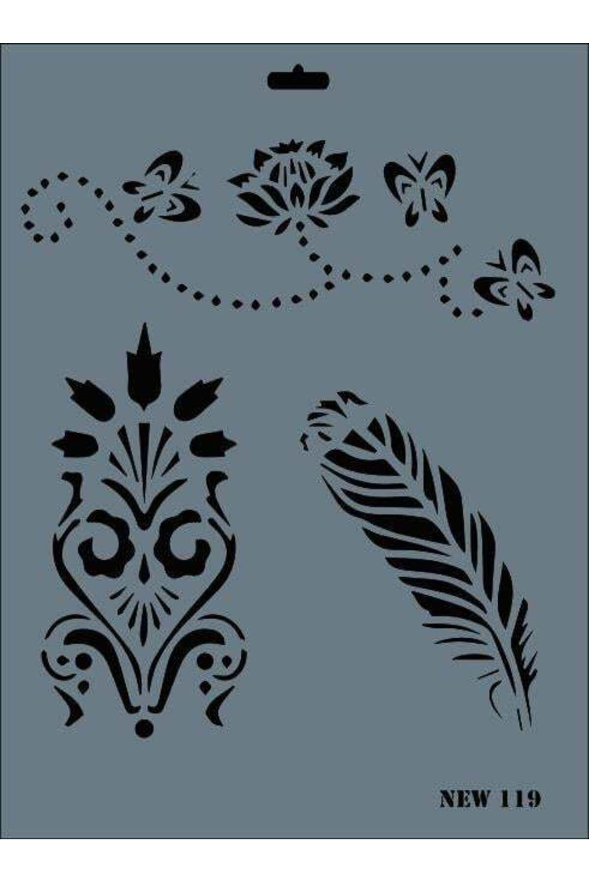 Modafiks Rich New Seri N-119 Stencil 35x25 cm