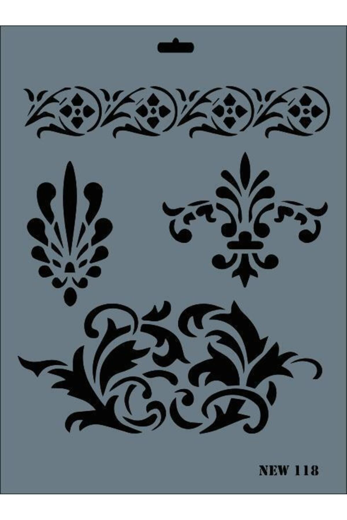 Modafiks Rich New Seri N-118 Stencil 35x25 cm