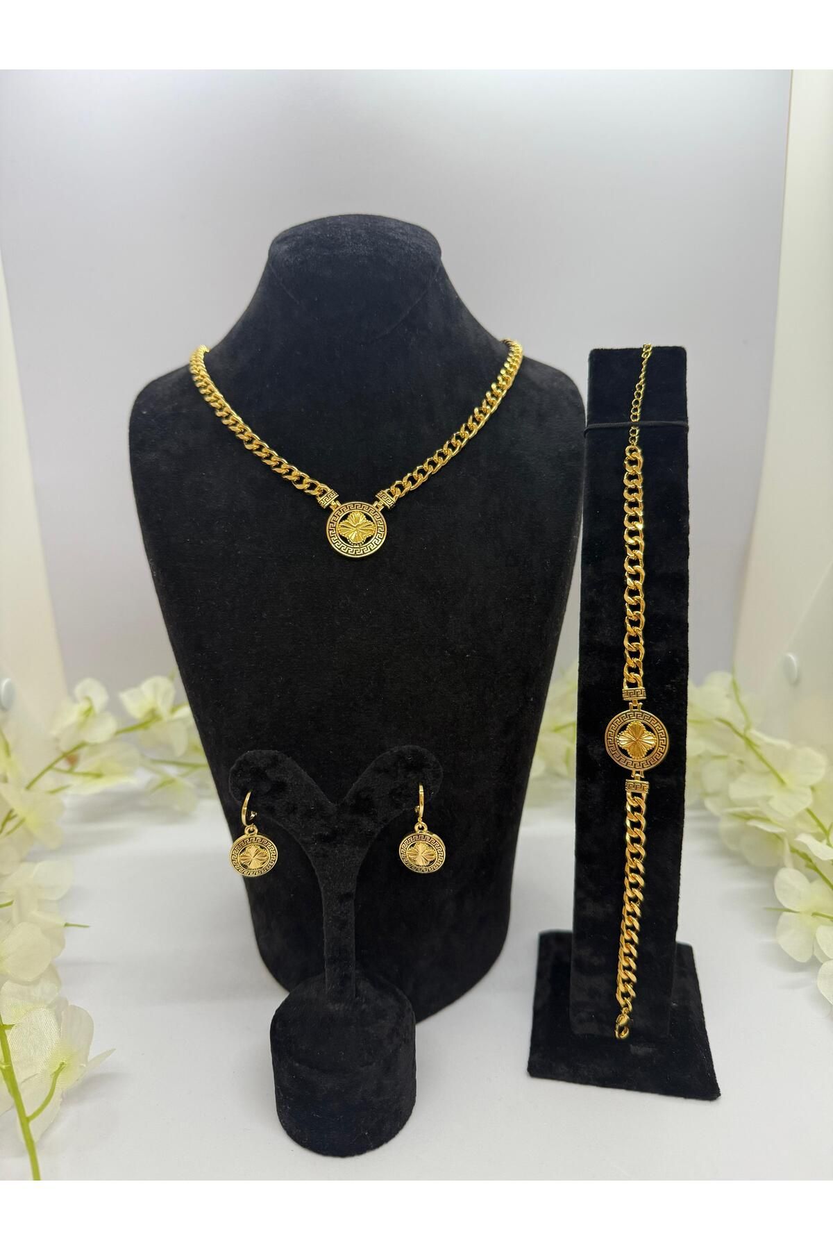 Constanza Exclusive 22 Ayar Altın Kaplama İnce Gurmet Pullu Set Lvd648