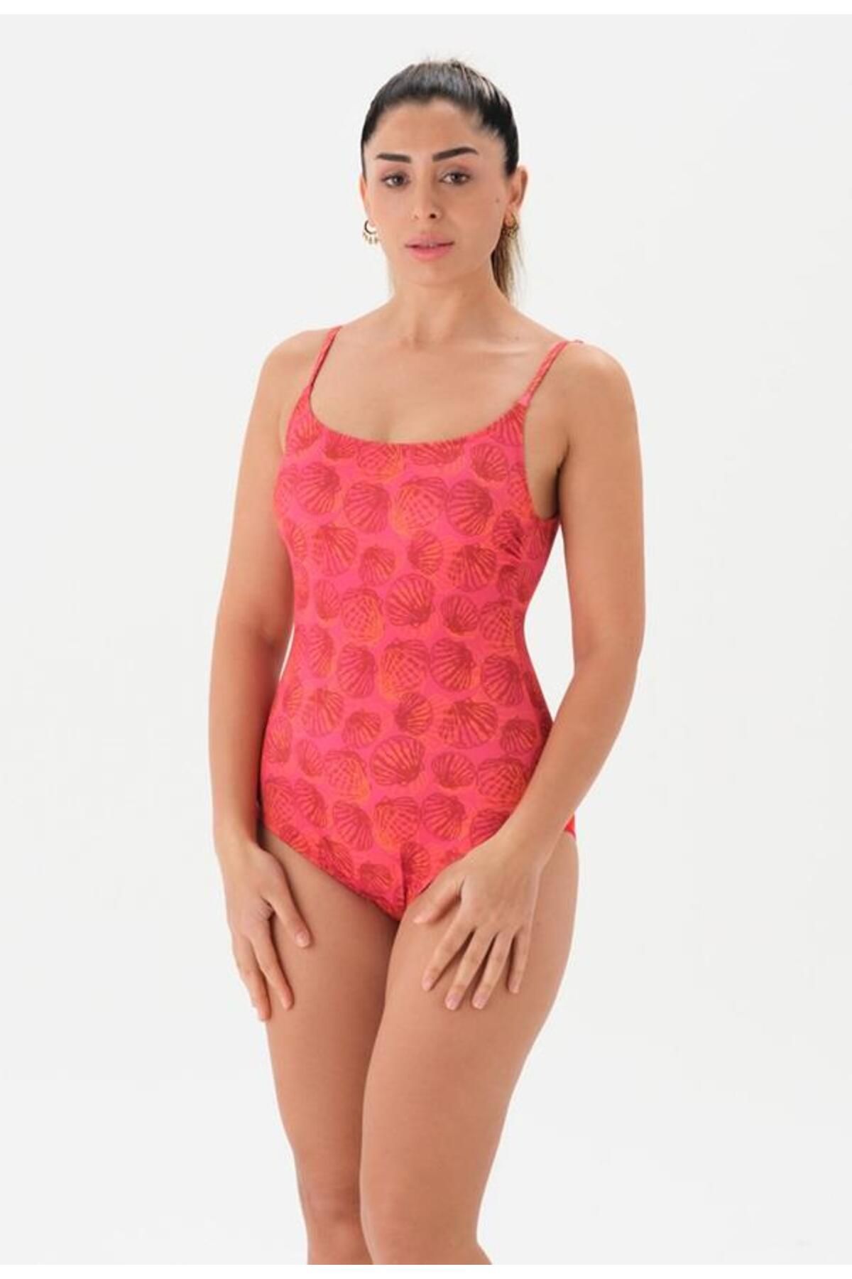 Eros 4179 Deniz Kabuğu Desenli Upf 50+ Uv Protection İnce İp Askılı Mayo