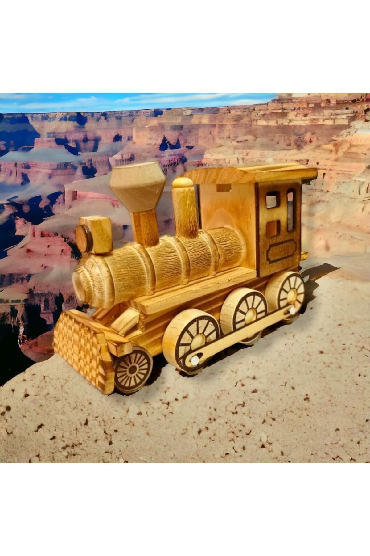 Otantik Çarşı Ahşap Oyuncak Lokomotif