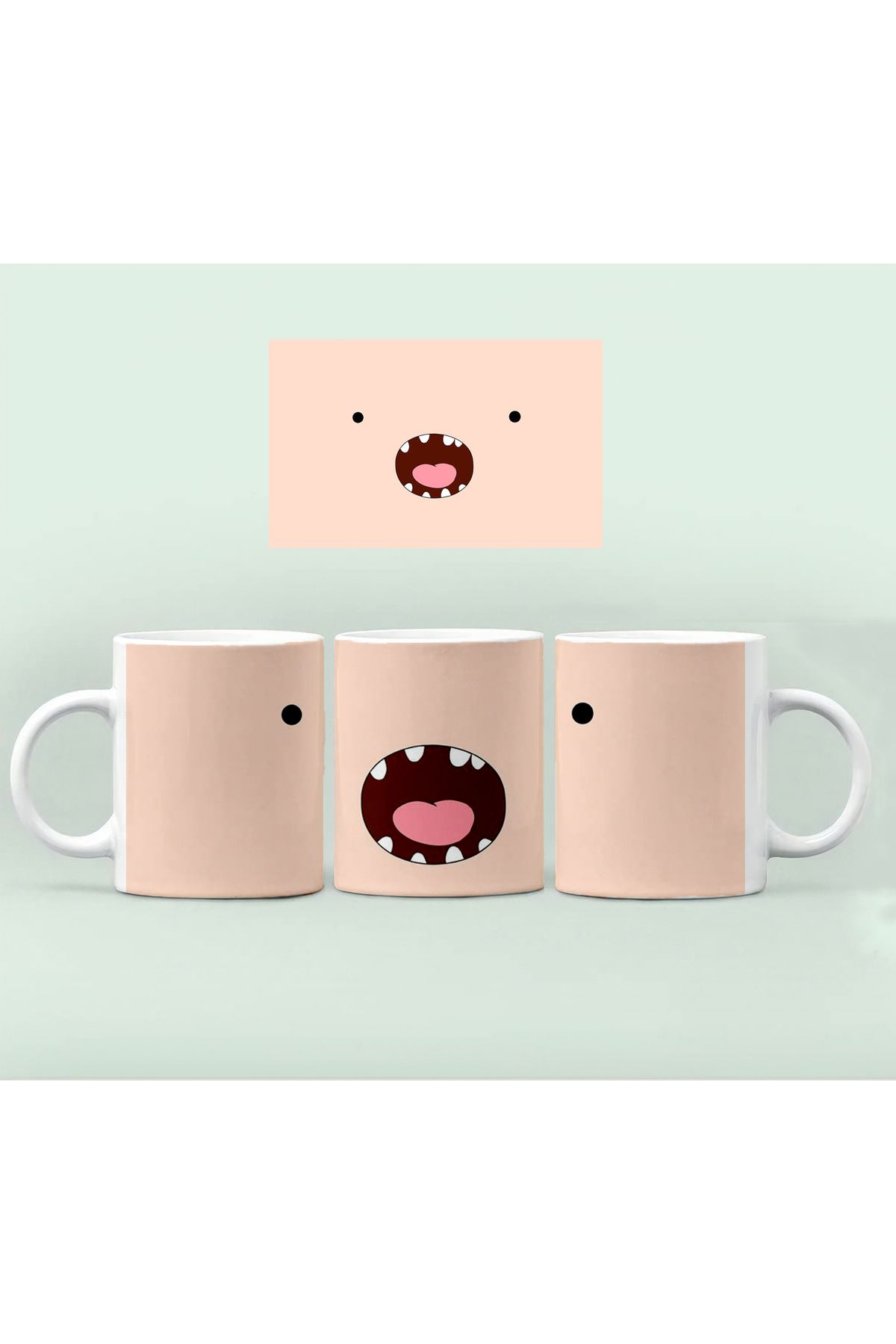 GünayStore Adventure Time - Marceline - Bubblegum- BMO - Jeke- Finn Kupası Bardak Kahve Çay Fincanı