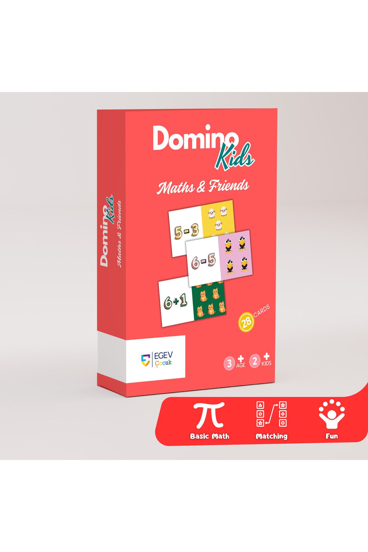 EGEV ÇOCUK Domino Kids Maths & Friends Kutu Oyunu