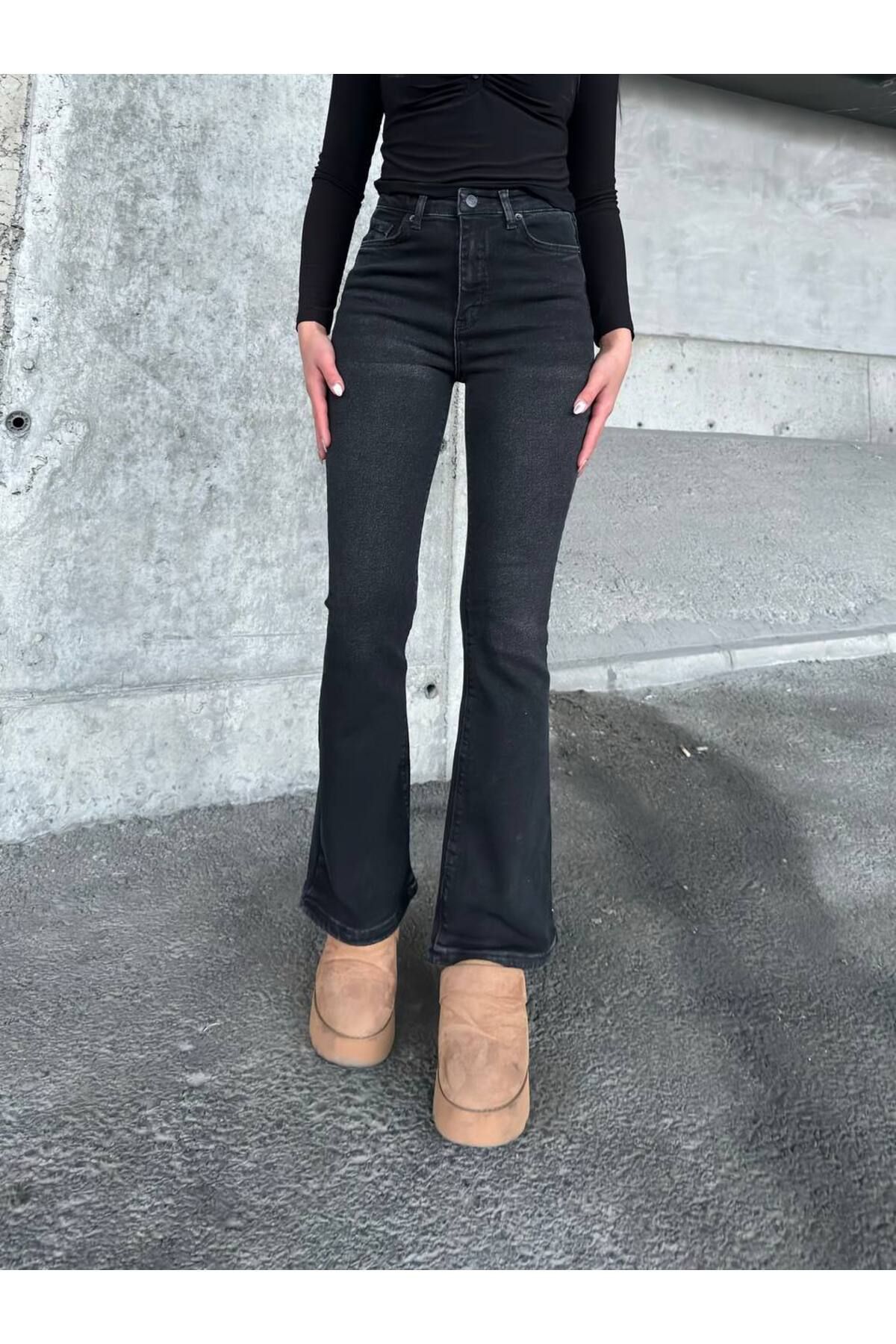 Miele Woman Kadın Yüksek Bel İspanyol Full Likra Esnek Jeans
