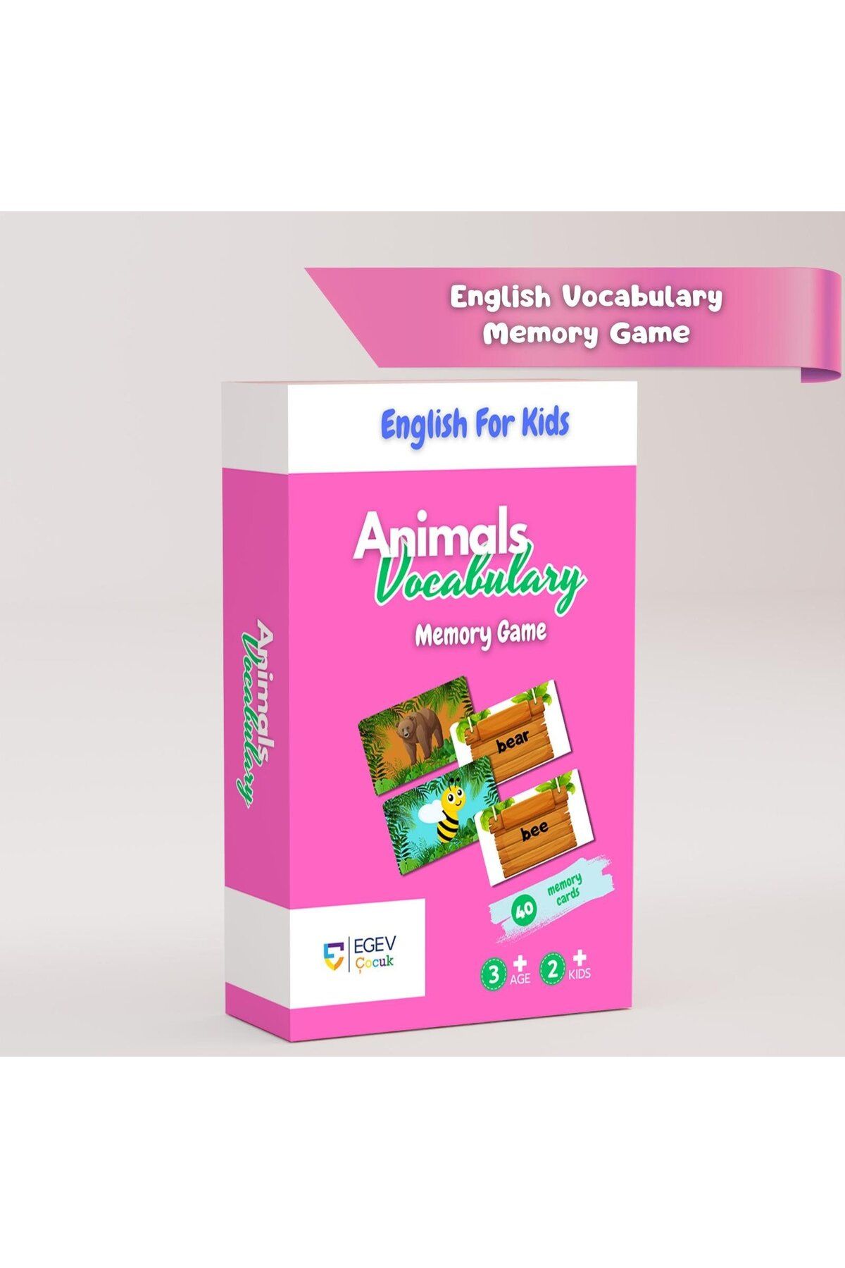 EGEV ÇOCUK Animals Vocabulary Memory Game