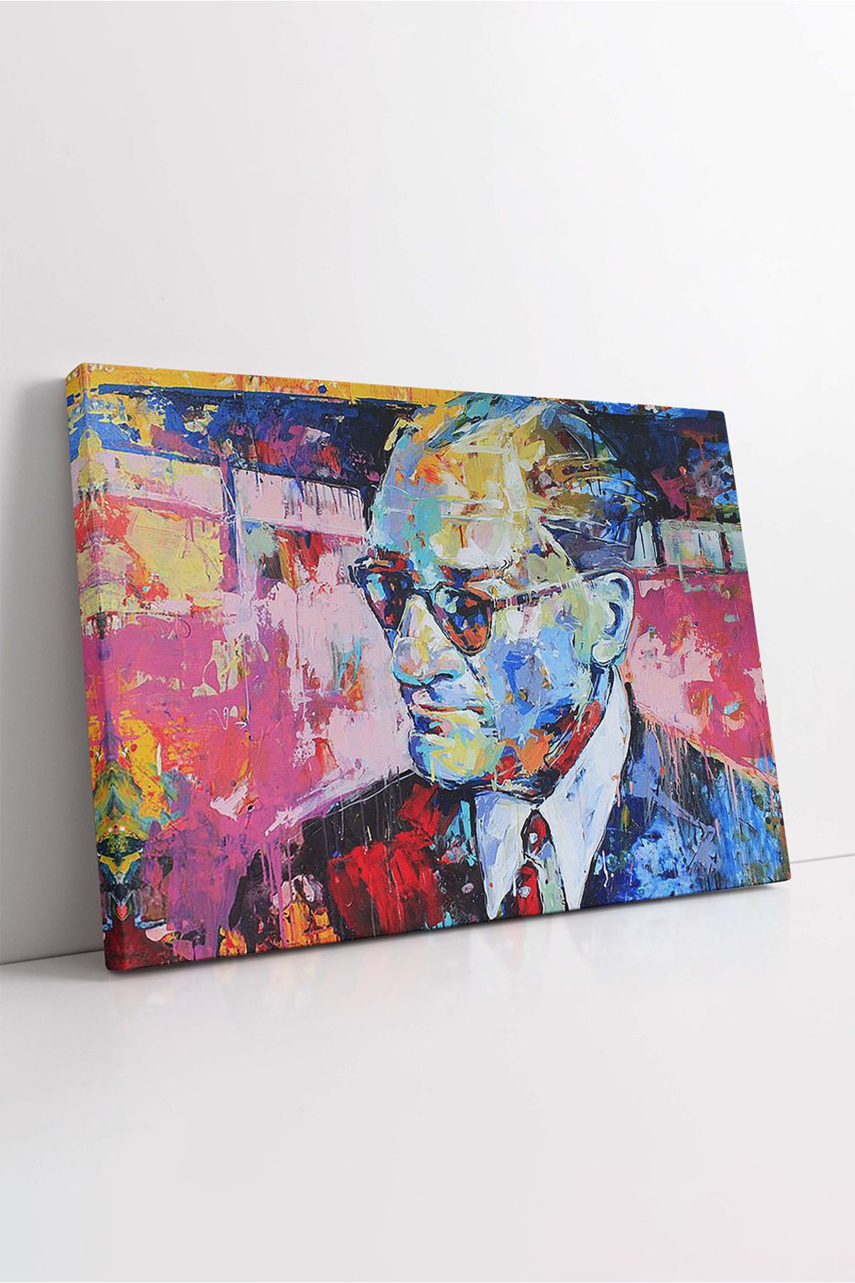 KOSS Dijital Atatürk Tablo, Renkli Atatürk Kanvas Tablo, Ulu Önder Kanvas, Premium Kalite, Dekor Tablo